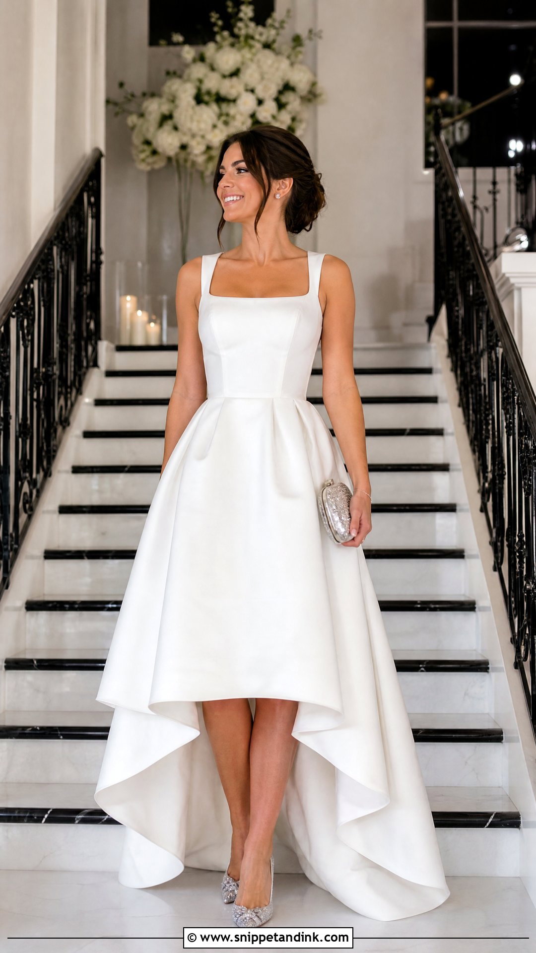White High Low Bridal Reception Dress - Snippet and Ink - 20 Wedding Party Dresses for Bride