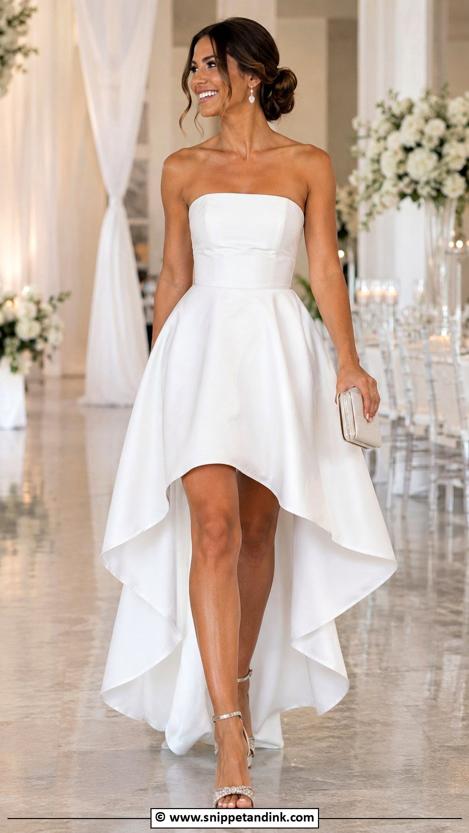 White High Low Dress Outfit - Snippet and Ink - 25 Bride Party Dress Ideas