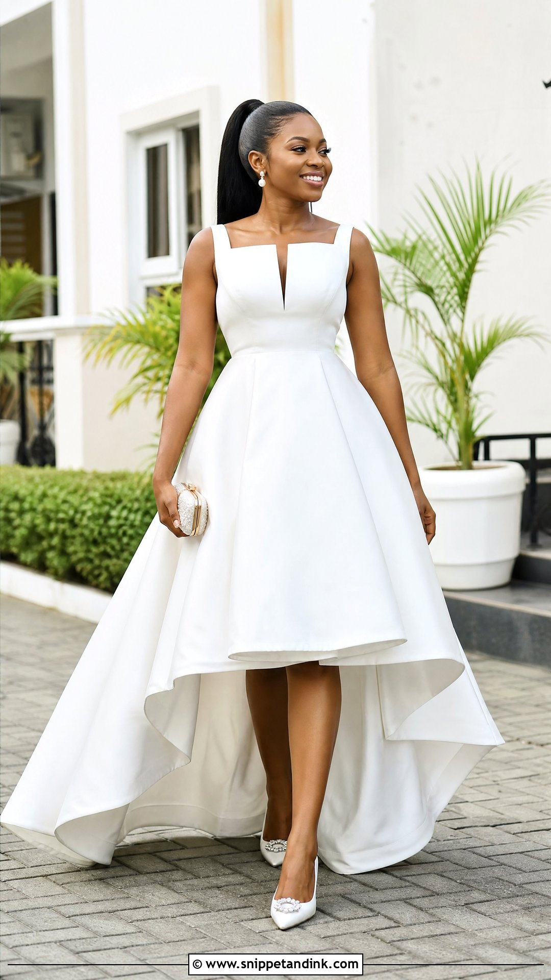 White High Low Registry Dress - Snippet and Ink - 20 Registry Dress Nigeria Ideas
