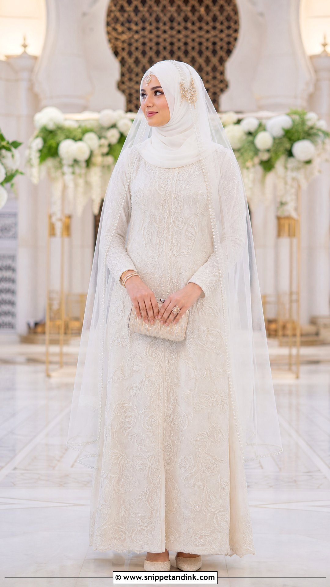 White Hijab Nikah Dress - Snippet and Ink - 20 White Nikah Dress Pakistani Bridal Ideas
