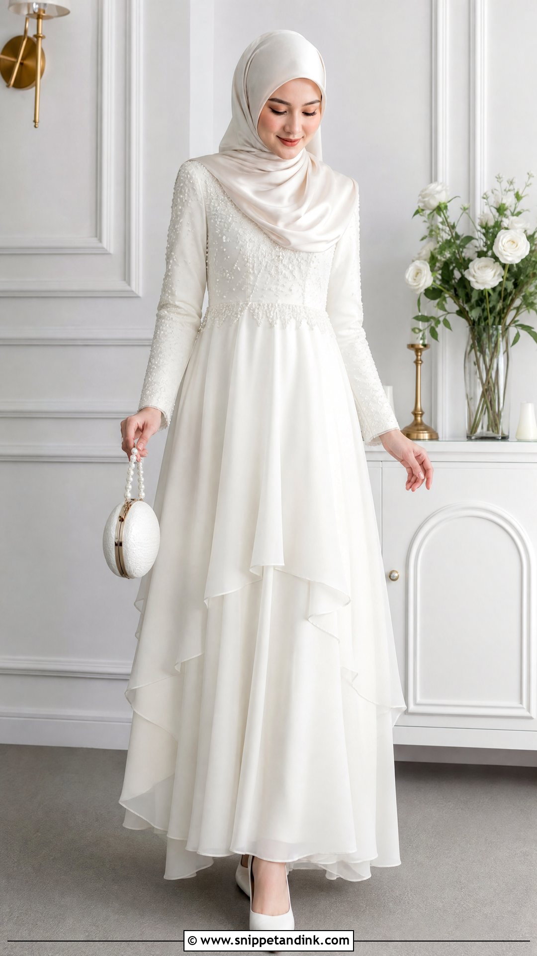 White Hijabi Princess Dress - Snippet and Ink - 20 Hijabi Princess Dress Ideas