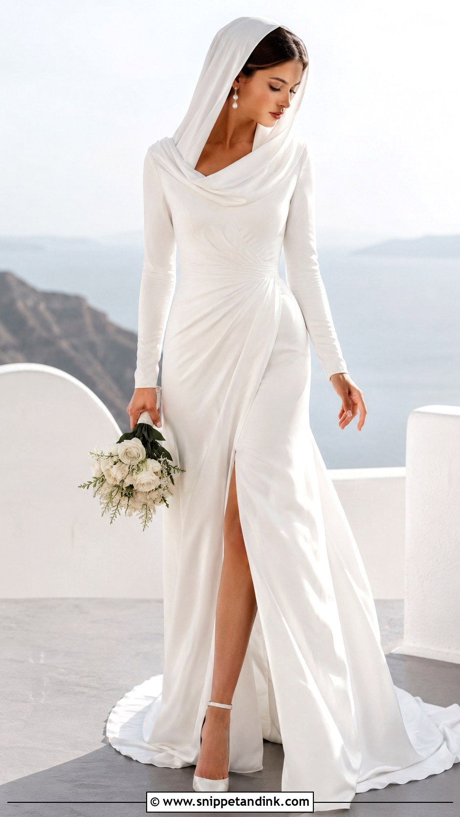 White Hooded Wedding Dress - Snippet and Ink - 25 Star Wars Wedding Dress Ideas