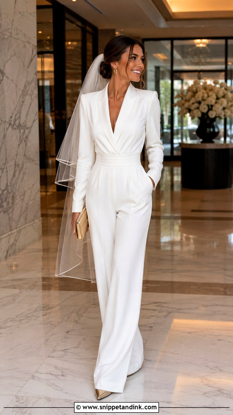 White Jumpsuit Bachelorette Outfit - Snippet and Ink - 20 Bachelorette Outfit for Bride Night Ideas
