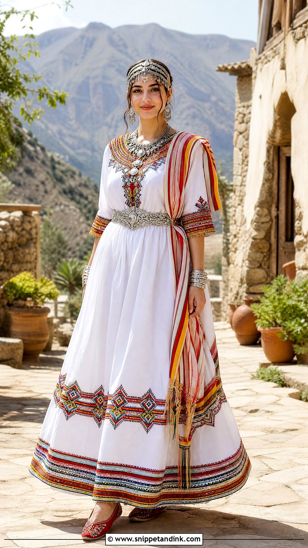 White Kabyle Wedding Dress - Snippet and Ink - 25 Algerian Wedding Dress Ideas