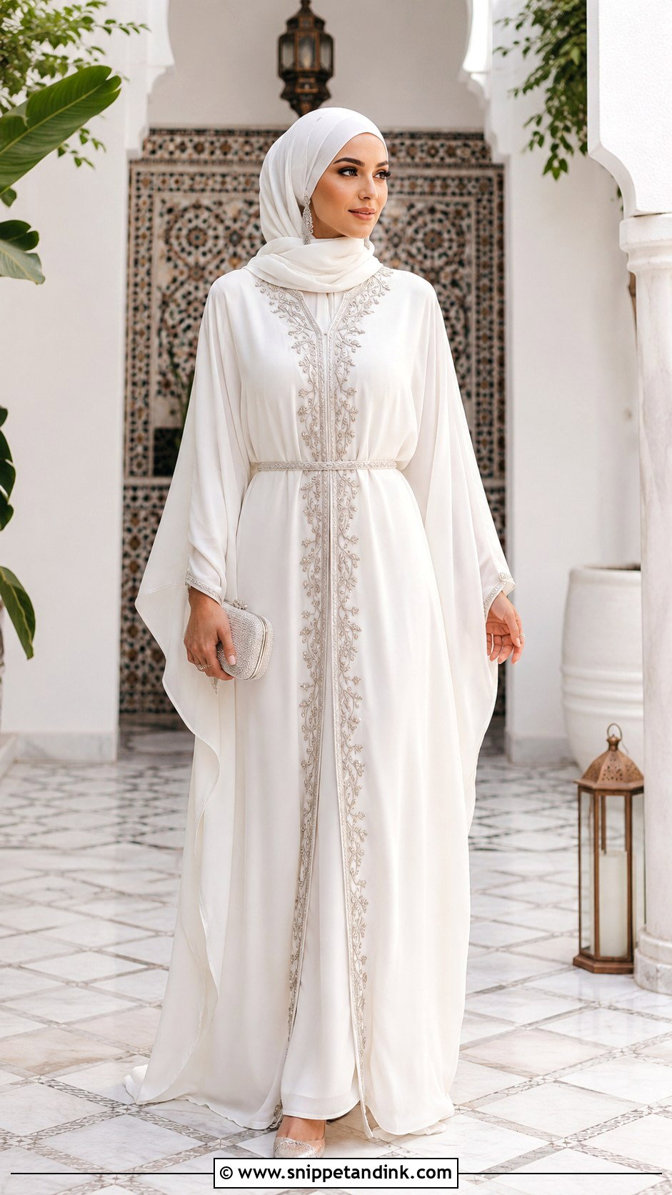 White Kaftan Nikah Dress - Snippet and Ink - 20 Dress for Nikah Ideas