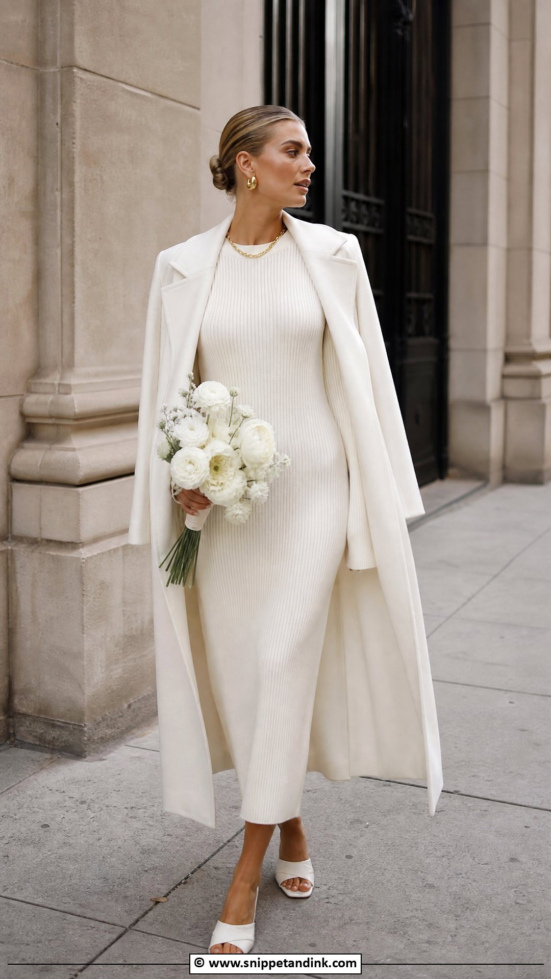White Knit Wedding Dress - Snippet and Ink - 35 Casual Wedding Dress Ideas