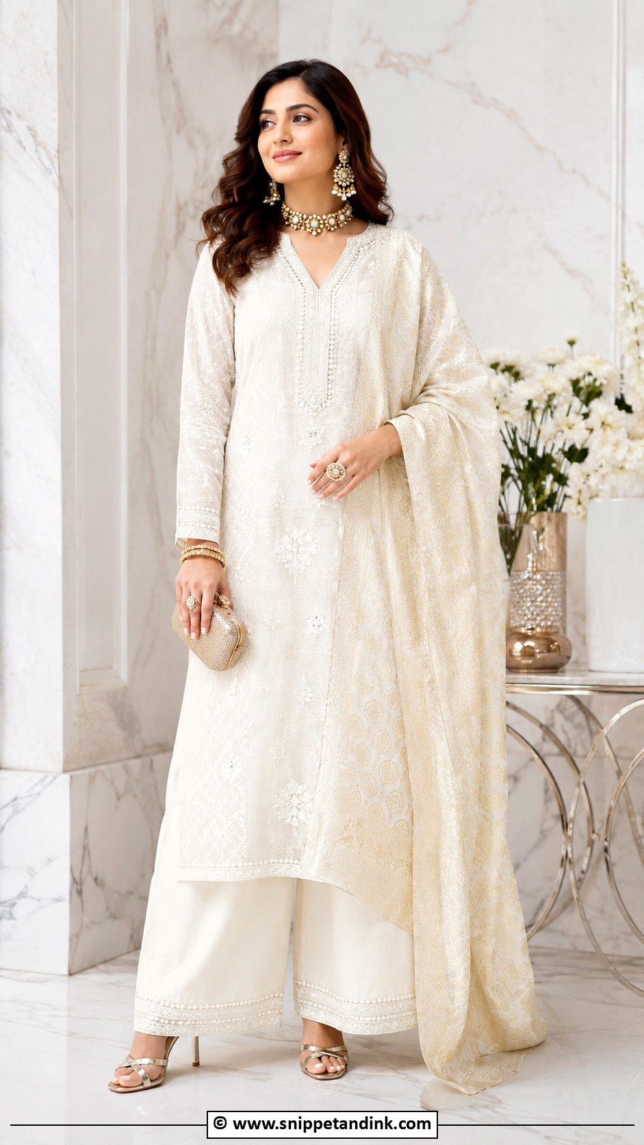 White Kurta Set - Snippet and Ink - 25 Wedding Kurta Set for Women Ideas