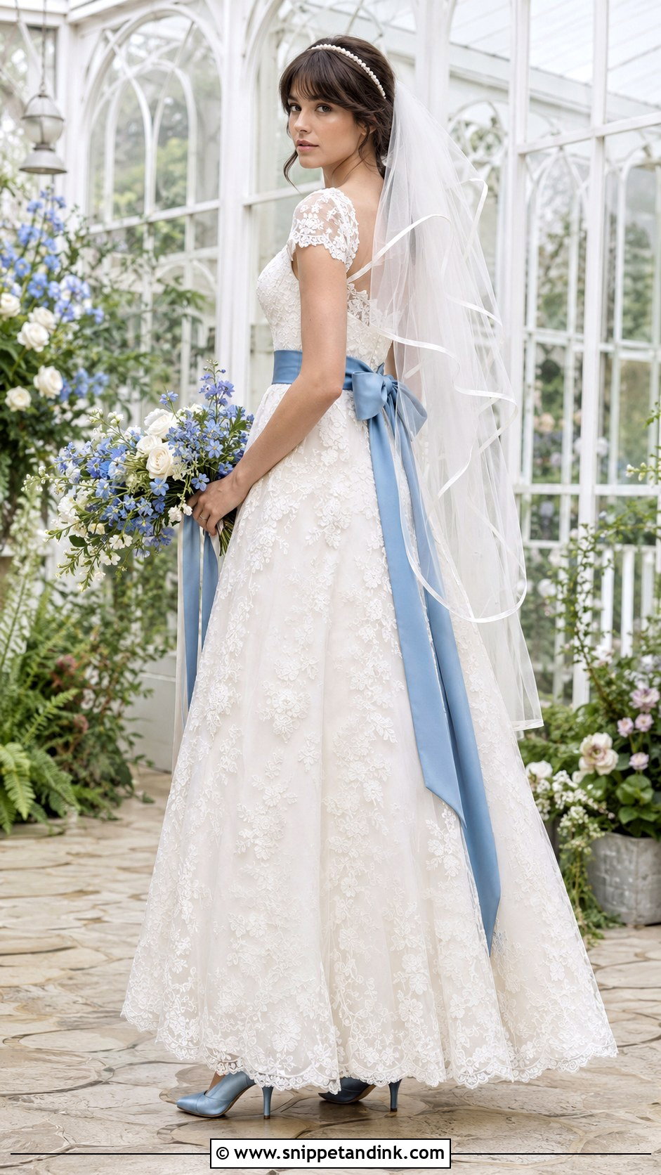 White Lace Alice in Wonderland Wedding Dress - Snippet and Ink - 20 Alice in Wonderland Wedding Dress Ideas