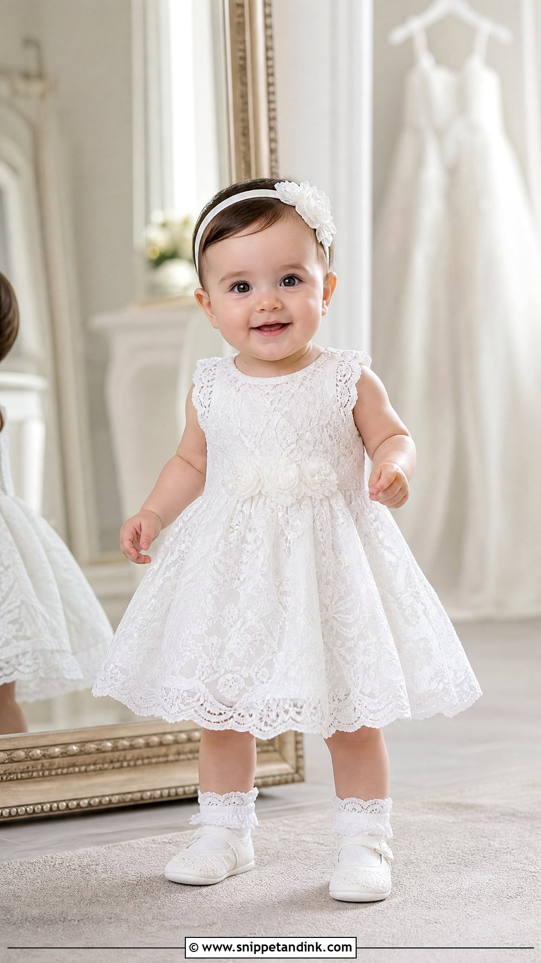White Lace Baby Wedding Dress - Snippet and Ink - 25 Baby Wedding Dress Ideas