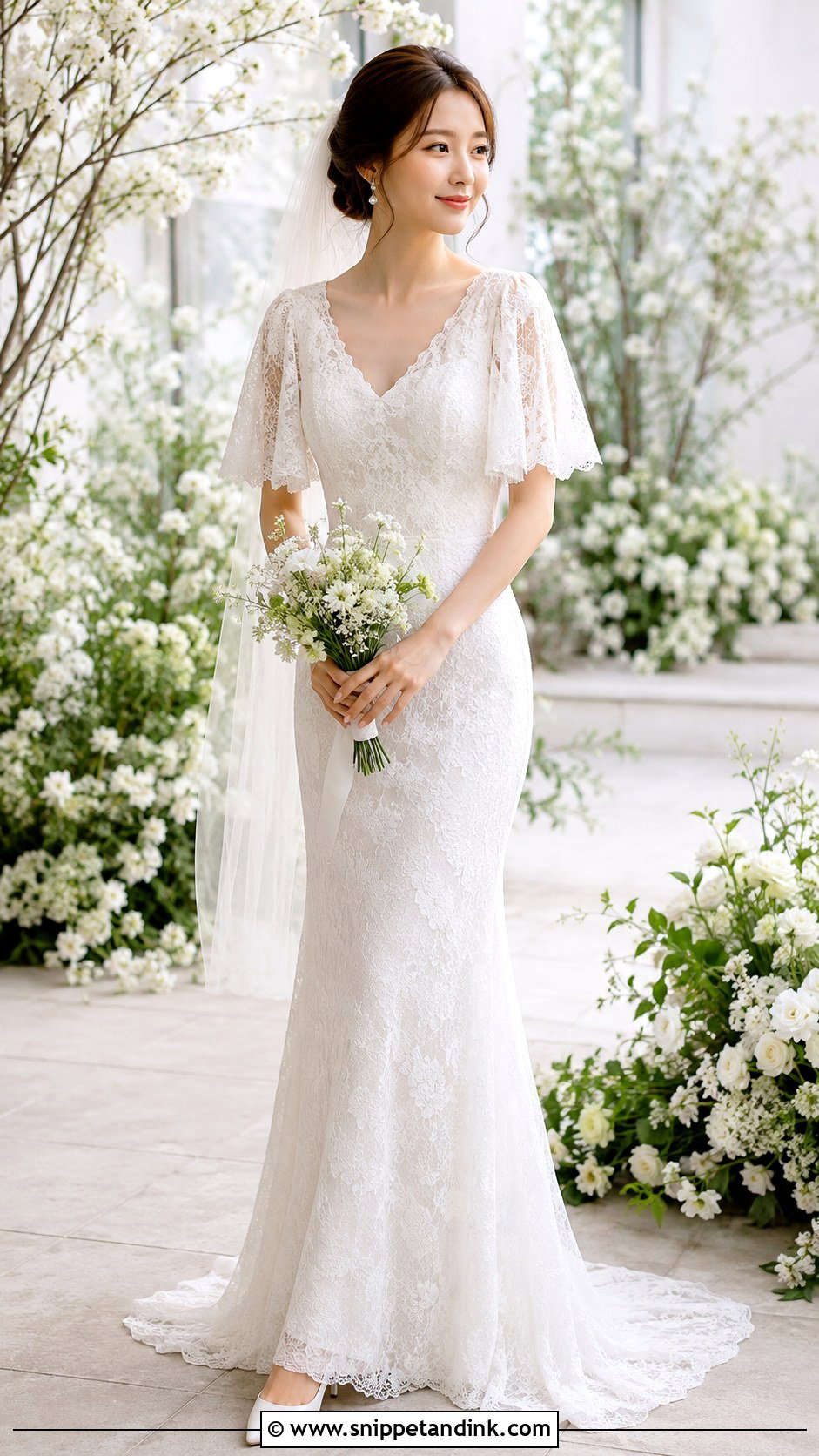 White Lace Japan Wedding Dress - Snippet and Ink - 25 Japan Wedding Dress Ideas