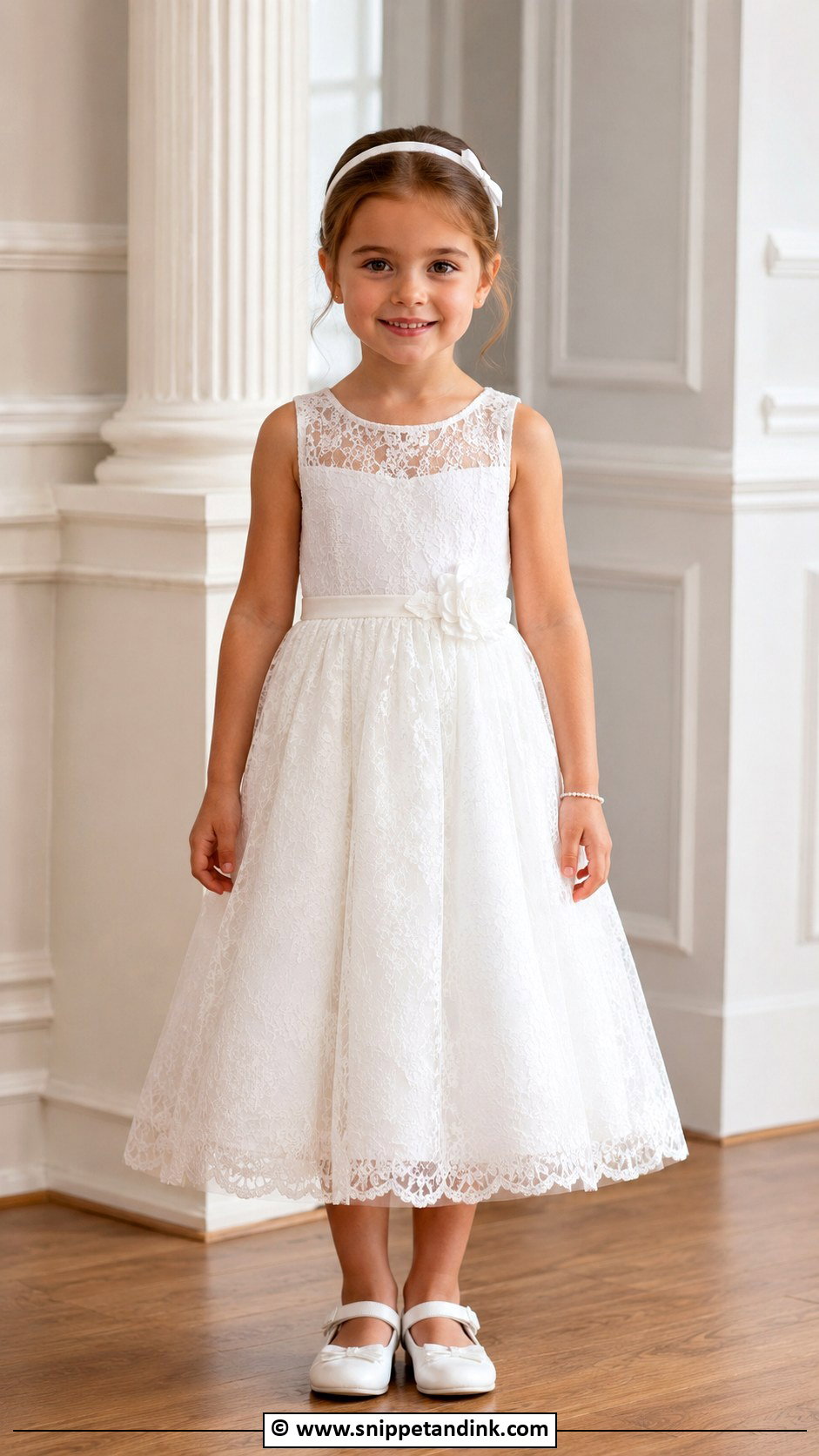 White Lace Kids Wedding Dress - Snippet and Ink - 30 Kids Wedding Dress Ideas