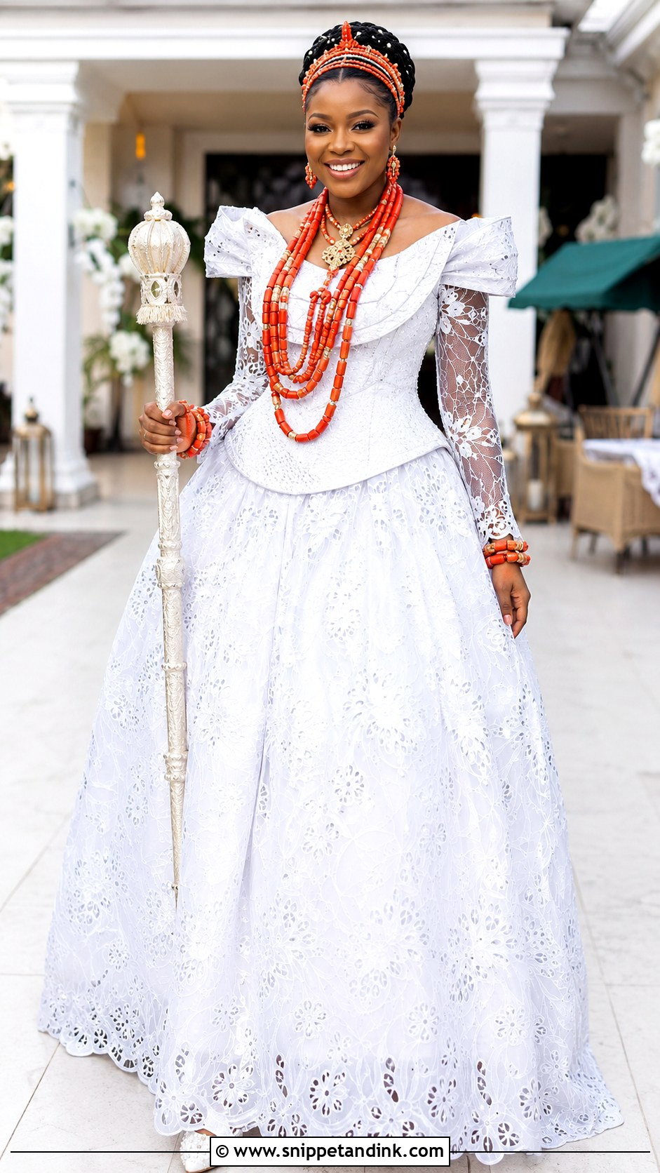 White Lace Onyonyo Calabar Attire - Snippet and Ink - 20 Calabar Traditional Attire Ideas