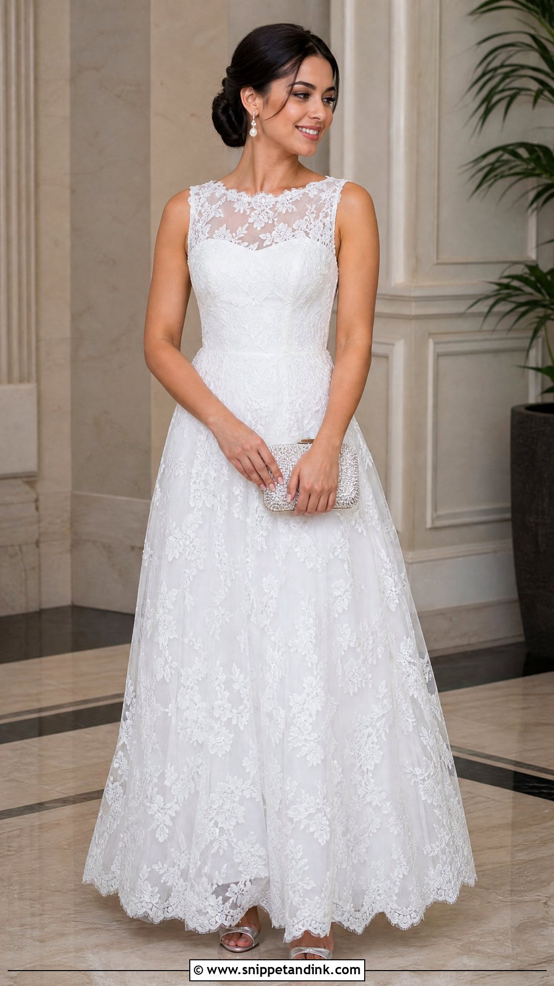 White Lace Princess Gown - Snippet and Ink - 20 Gowns Princess