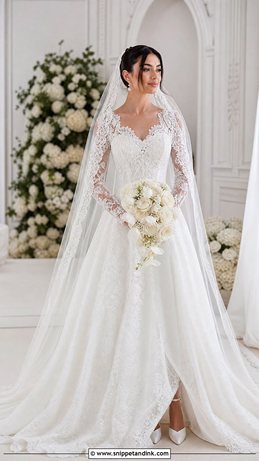 White Lace Turkish Bridal Dress - Snippet and Ink - 25 Turkish Bridal Dresses