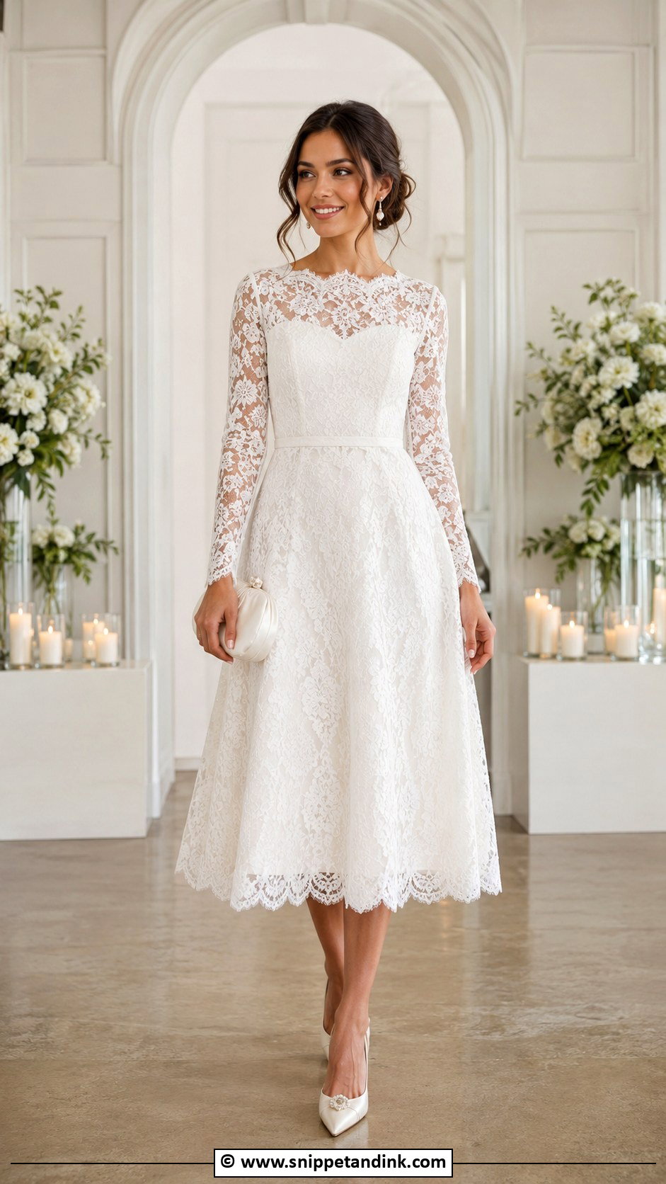 White Lace Wedding Frock - Snippet and Ink - 30 Wedding Frock Designs