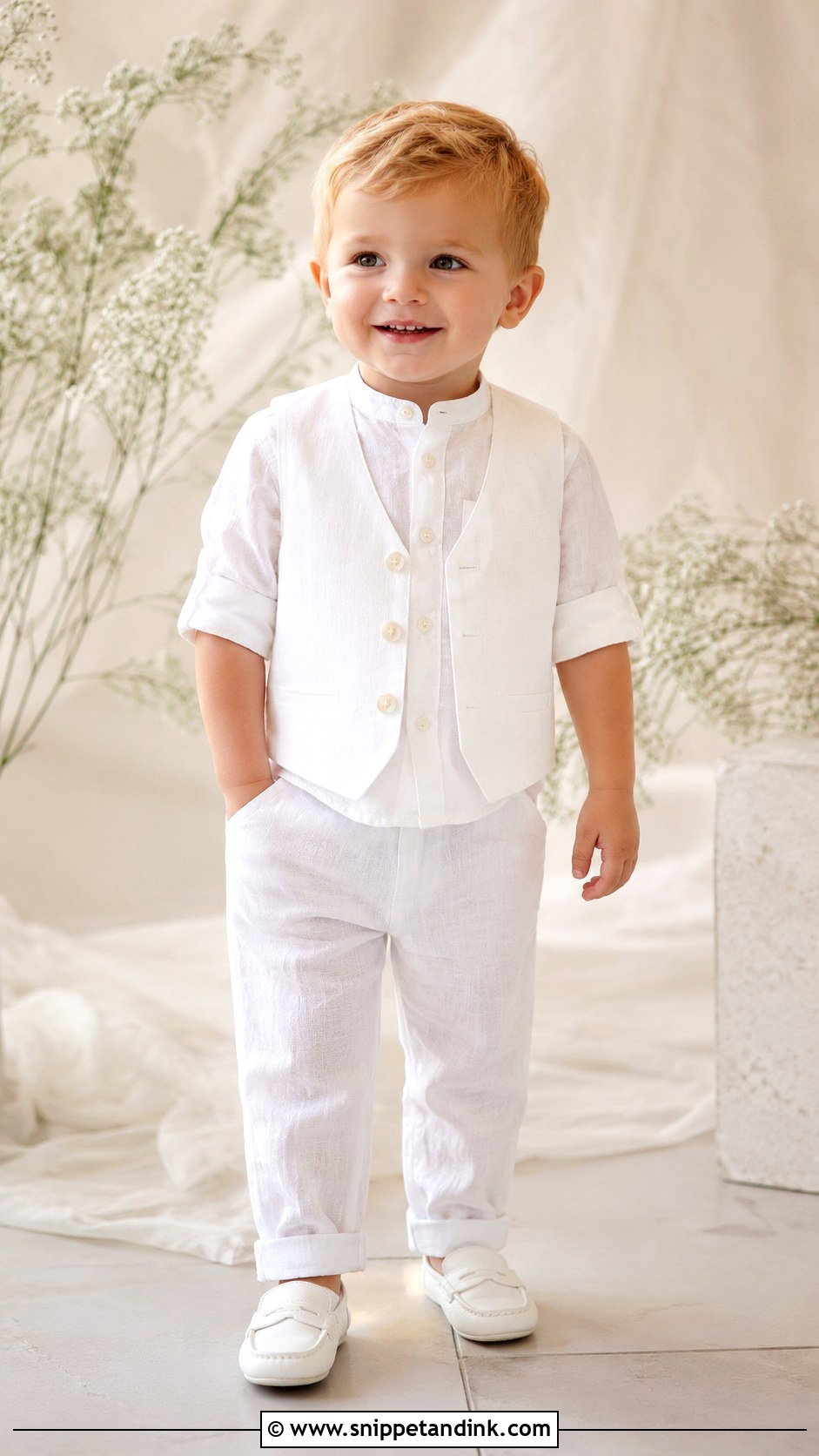 White Linen Boy Baptism Outfit - Snippet and Ink - 25 Boy Baptism Outfit Ideas
