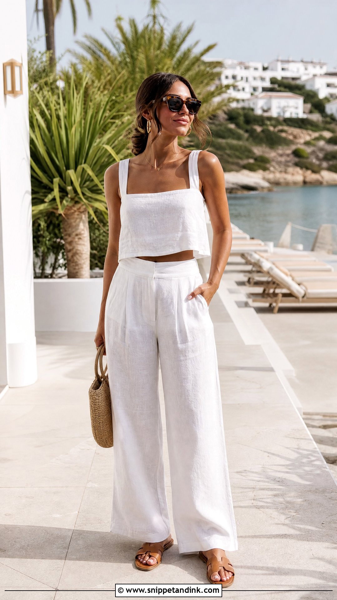 White Linen Honeymoon Outfit - Snippet and Ink - 20 Romantic Honeymoon Outfits