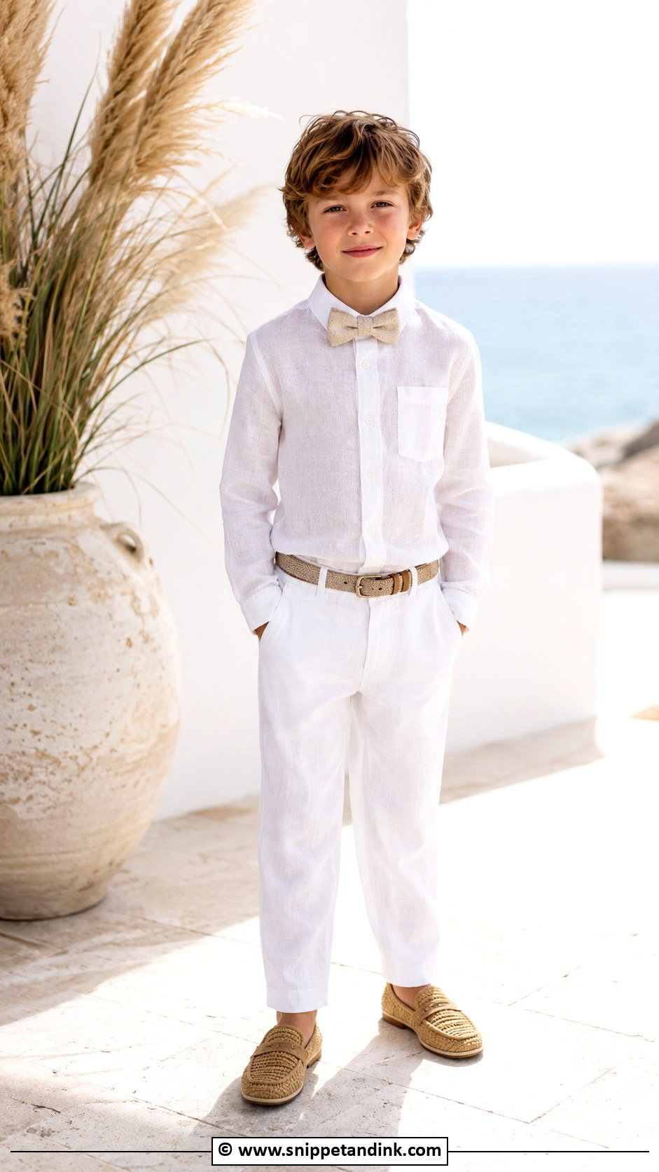 White Linen Ring Bearer Outfit - Snippet and Ink - 35 Ring Bearer Outfit Ideas