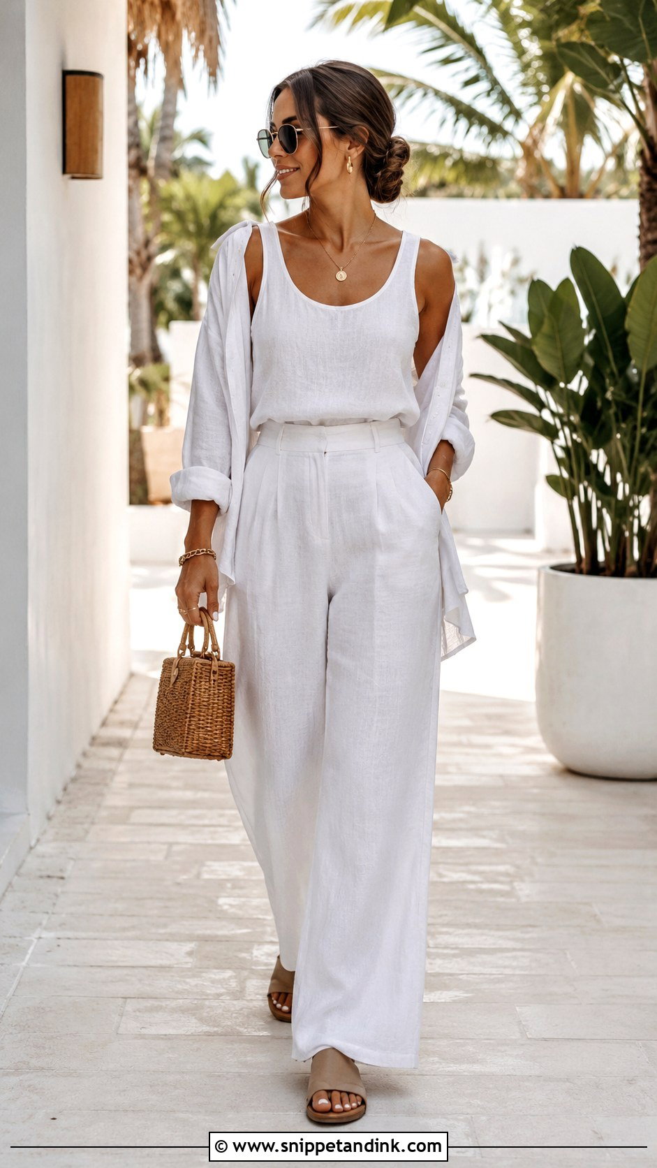 White Linen Set Bride Bach Outfit - Snippet and Ink - 20 Bach Outfits for Bride