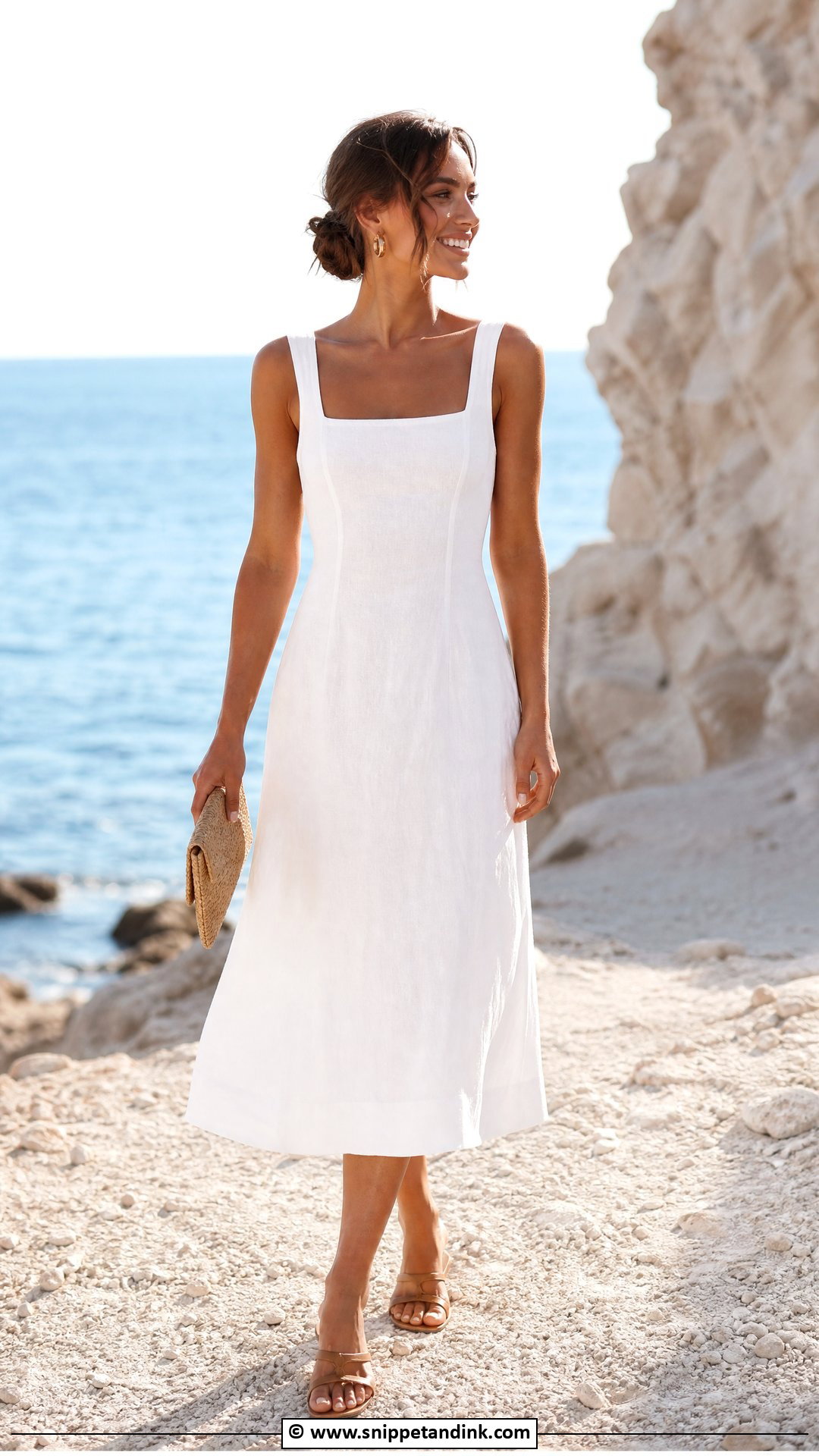 White Linen Wedding Dress - Snippet and Ink - 35 Casual Wedding Dress Ideas