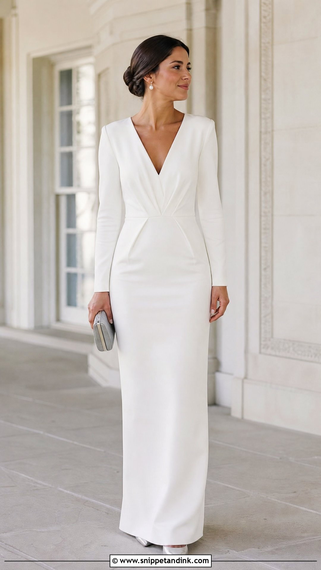 White Long Sleeve Maid of Honor Dress - Snippet and Ink - 20 White Maid of Honor Dress Ideas