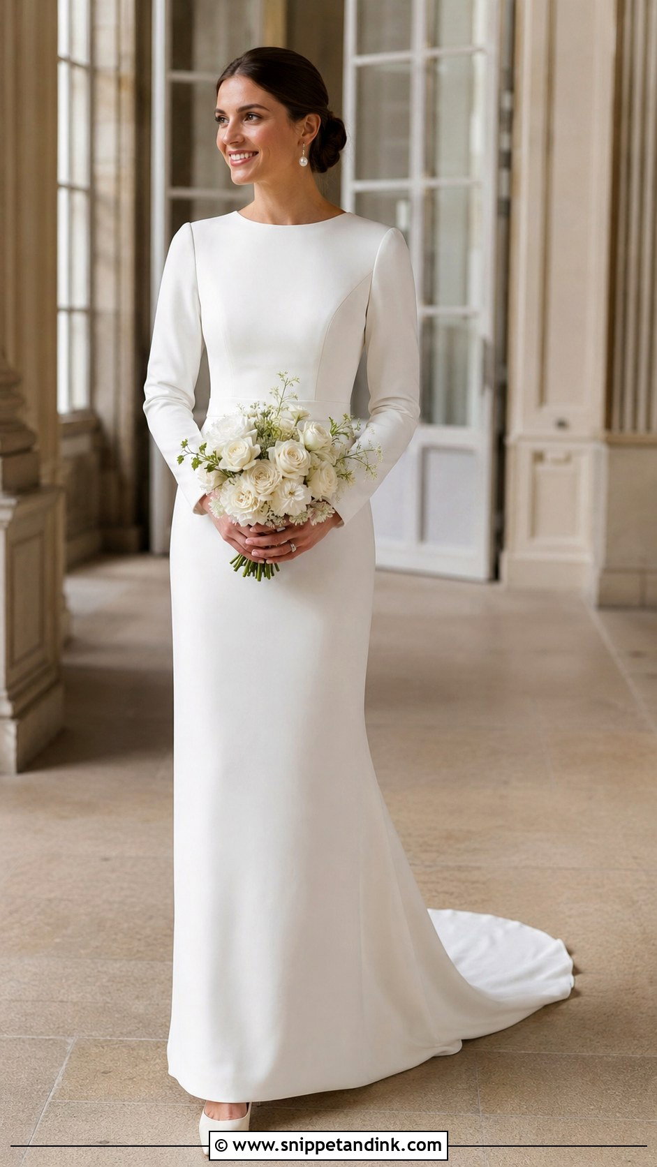 White Long Sleeve Wedding Dress - Snippet and Ink - 25 Simple White Wedding Dress Ideas
