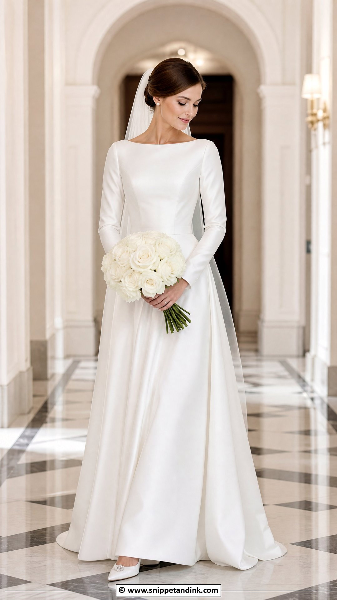 White Long Sleeve Wedding Dress - Snippet and Ink - 30 White Wedding Dress Ideas
