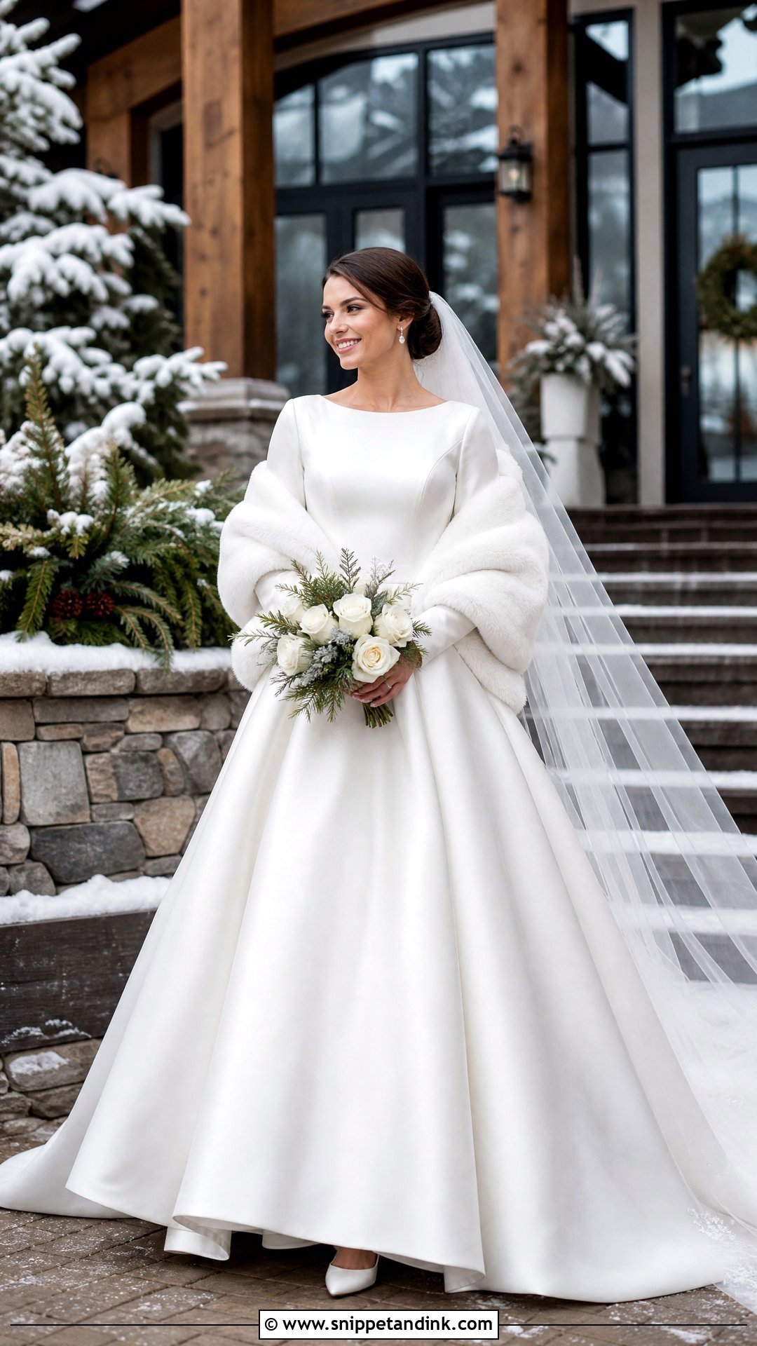 White Long Sleeve Winter Wedding Dress - Snippet and Ink - 20 White Wedding Dresses Long Sleeve
