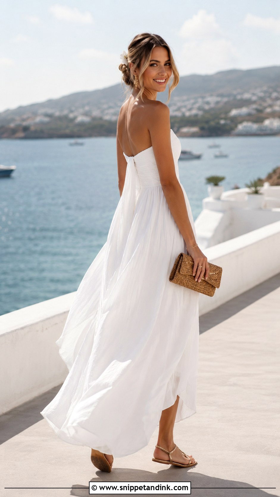 White Maxi Bachelorette Party Dress - Snippet and Ink - 20 Bachelorette Party Dress for Bride Ideas