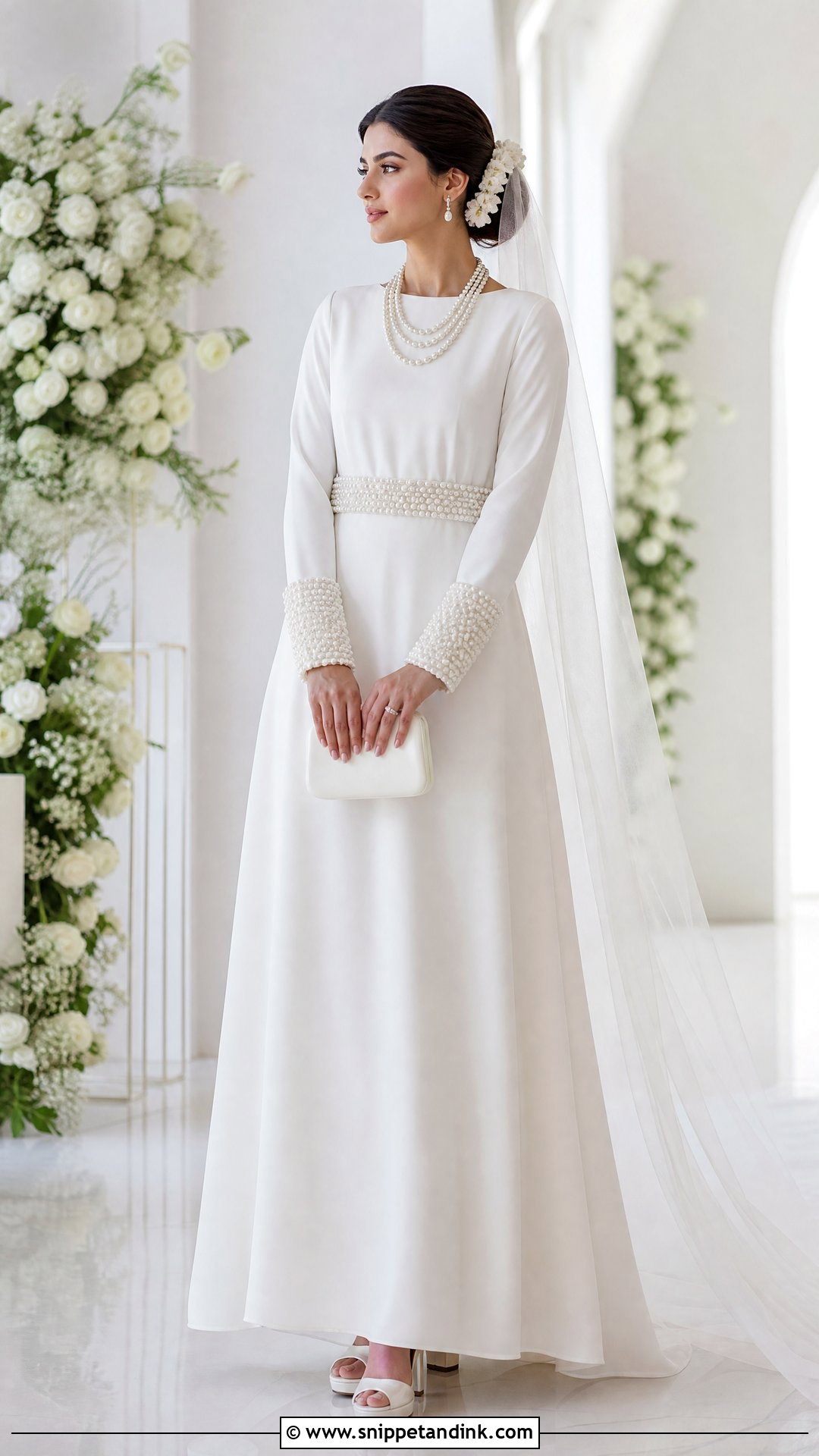 White Maxi Nikah Dress - Snippet and Ink - 20 White Nikah Dress Pakistani Bridal Ideas