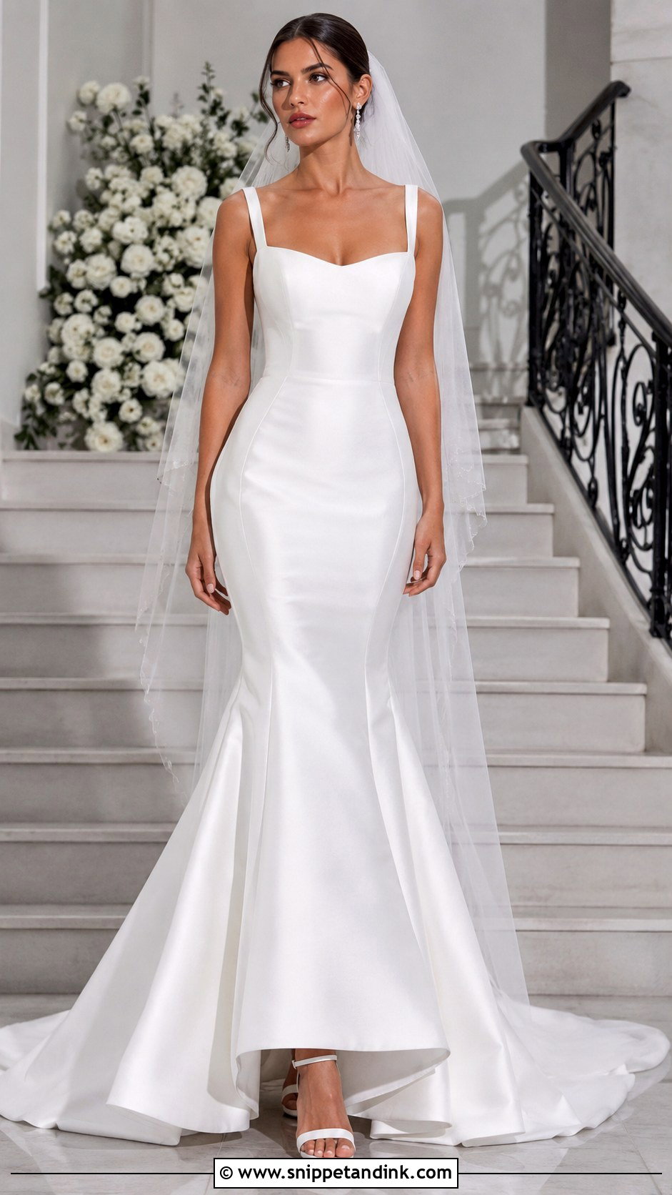 White Mermaid Bridal Gown - Snippet and Ink - 25 White Bridal Gown Ideas