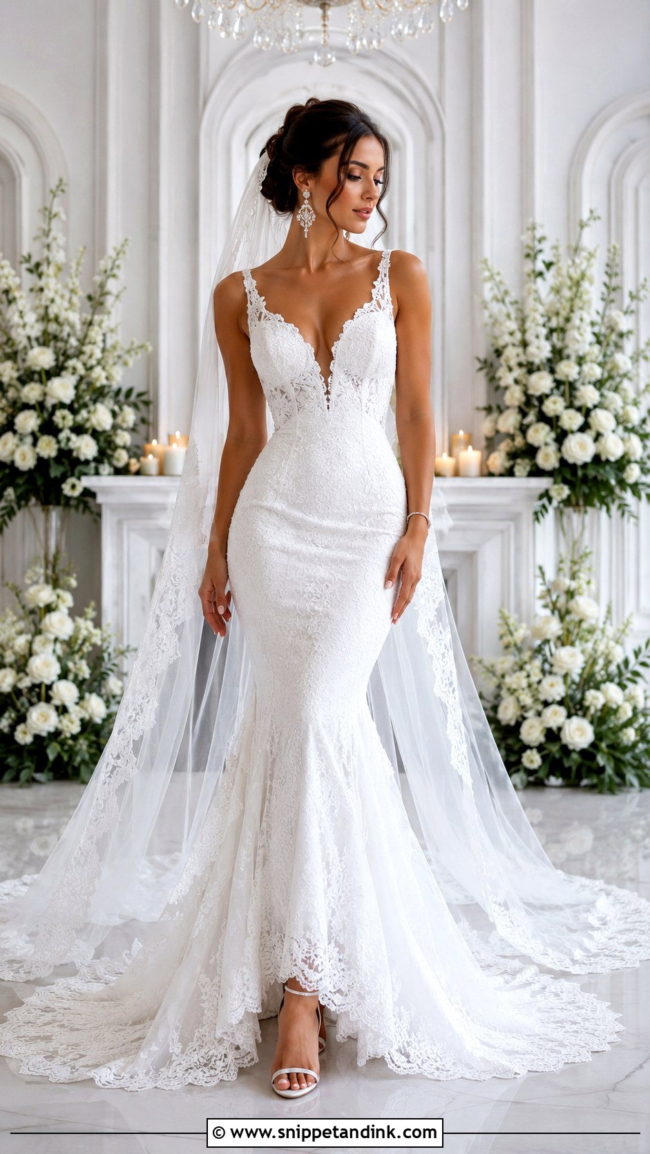 White Mermaid Bride Dress - Snippet and Ink - 25 White Bride Dress Ideas