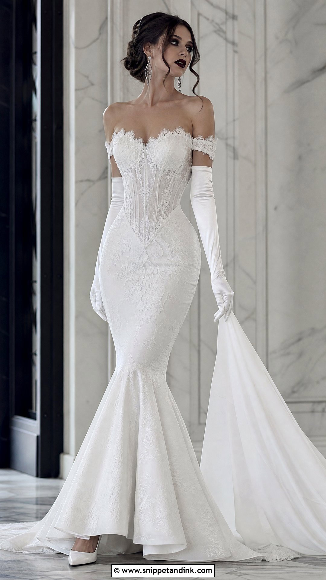 White Mermaid Goth Wedding Dress - Snippet and Ink - 25 White Goth Wedding Dress Ideas
