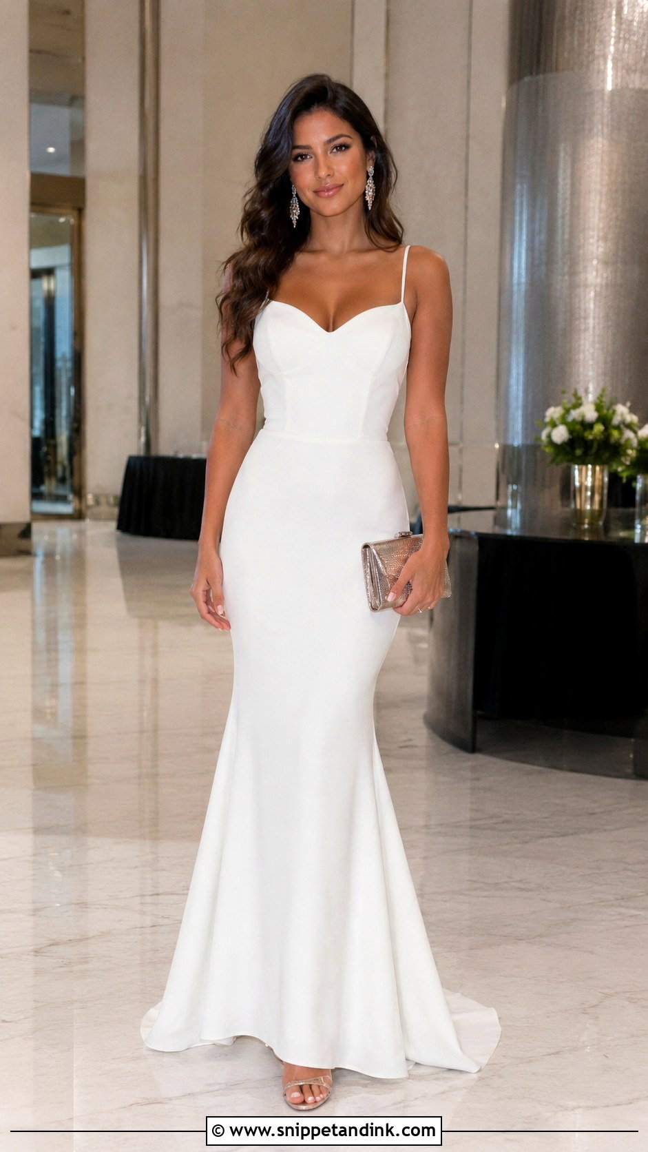 White Mermaid Gown - Snippet and Ink - 30 White Gowns