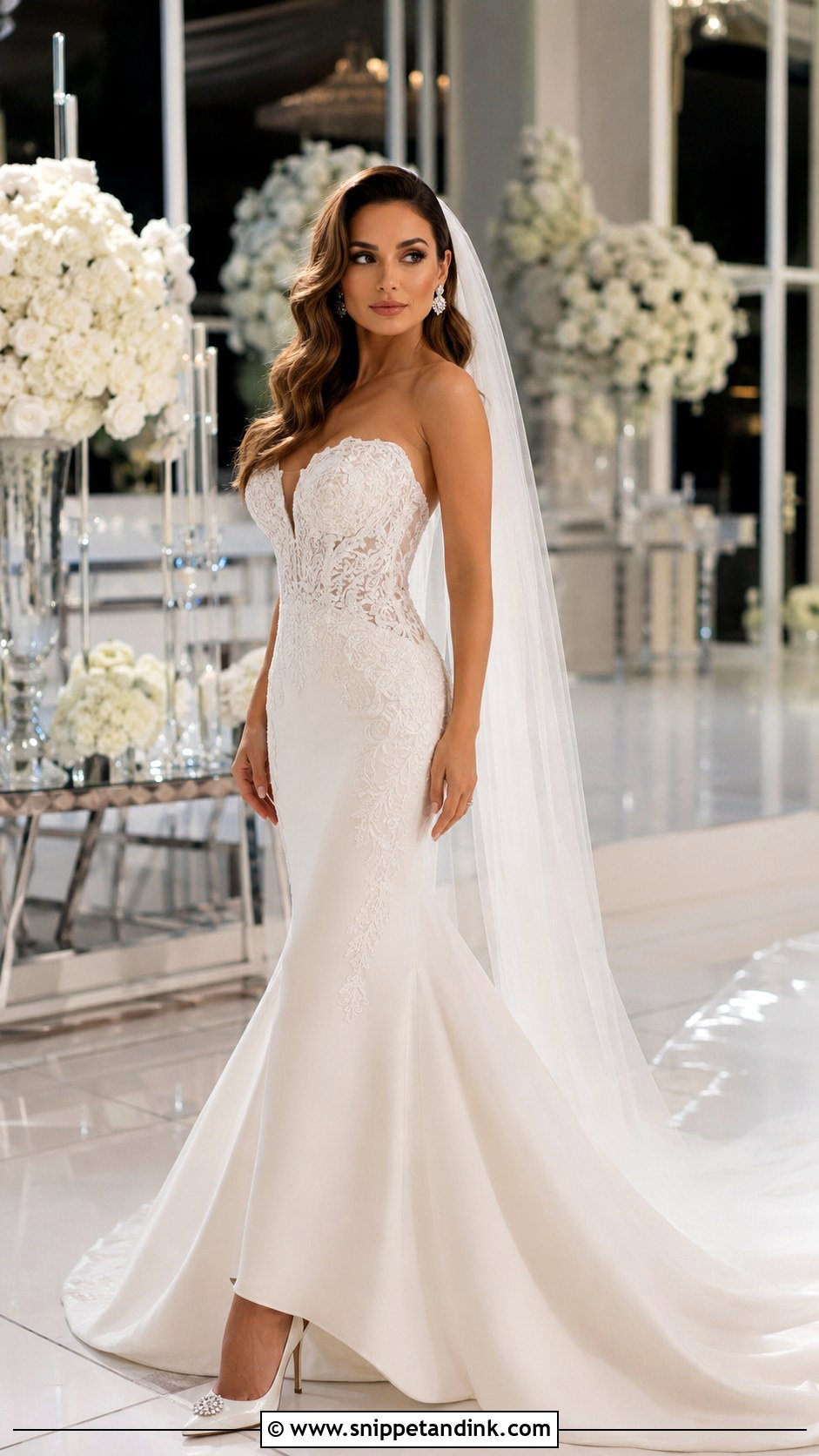 White Mermaid Wedding Gown - Snippet and Ink - 25 White Wedding Gowns