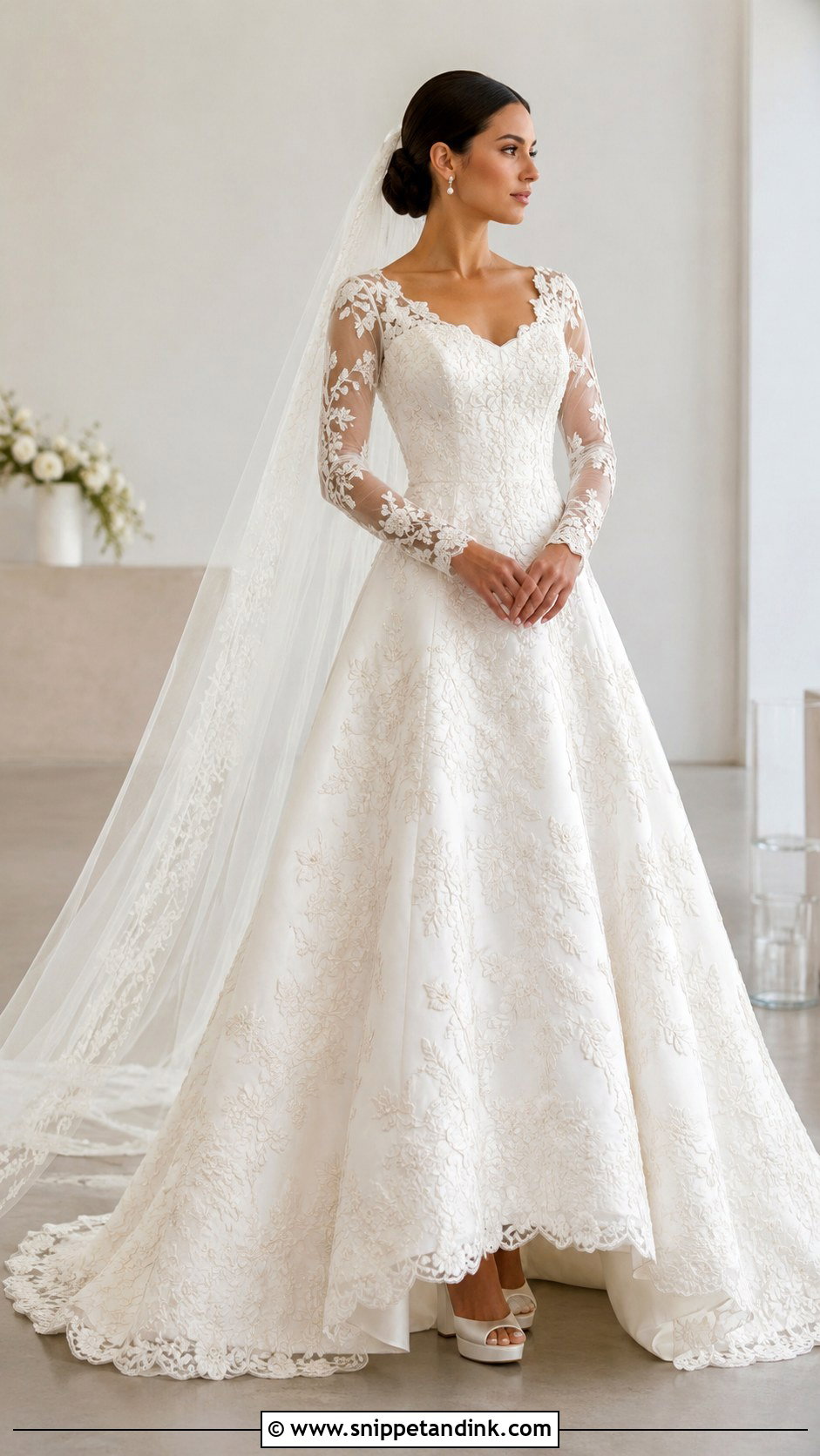 White Mexican Wedding Dress With Tonal Embroidery - Snippet and Ink - 20 Mexican Style Spanish Wedding Dress Ideas