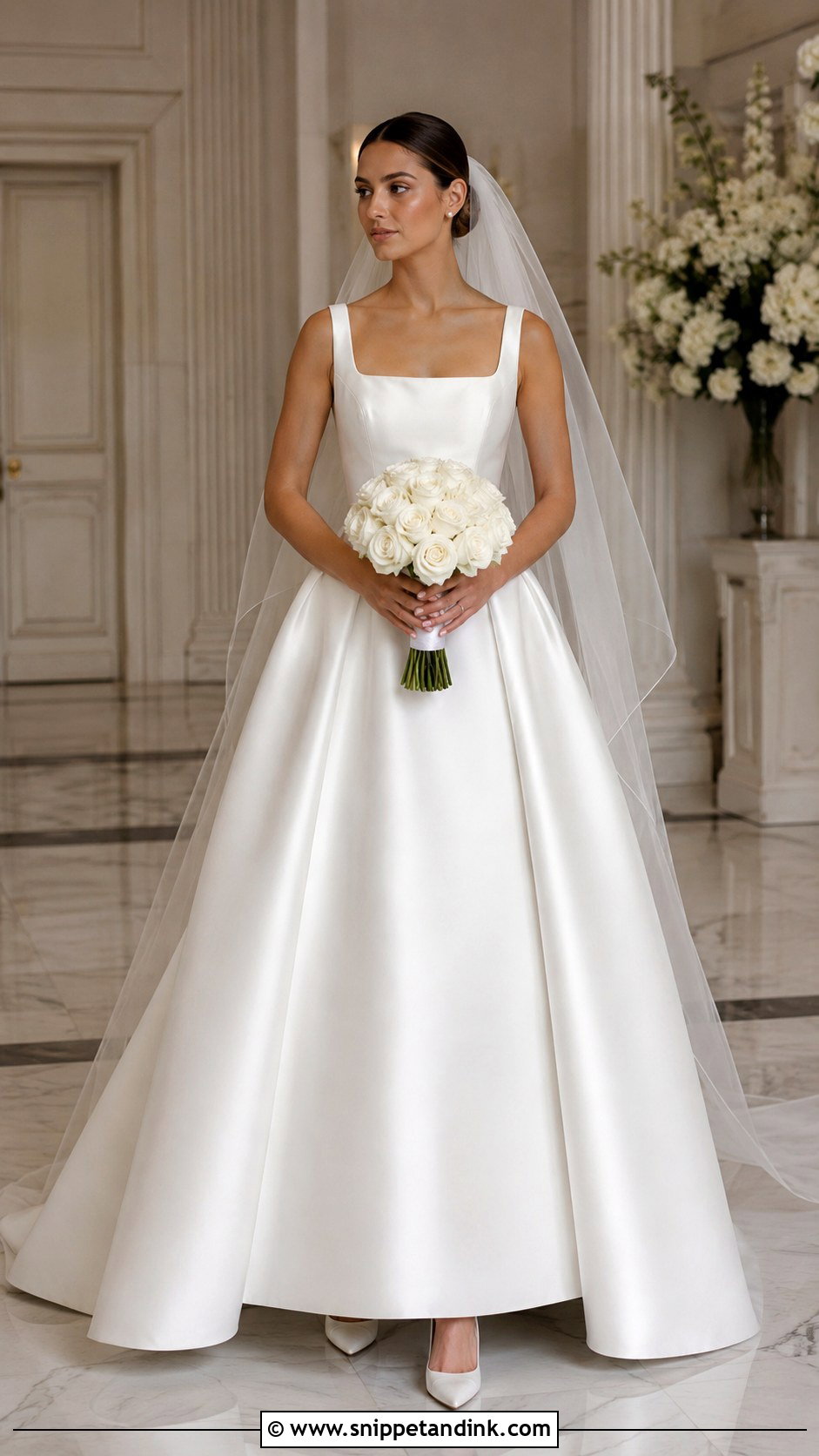 White Mikado Wedding Dress - Snippet and Ink - 25 Simple White Wedding Dress Ideas