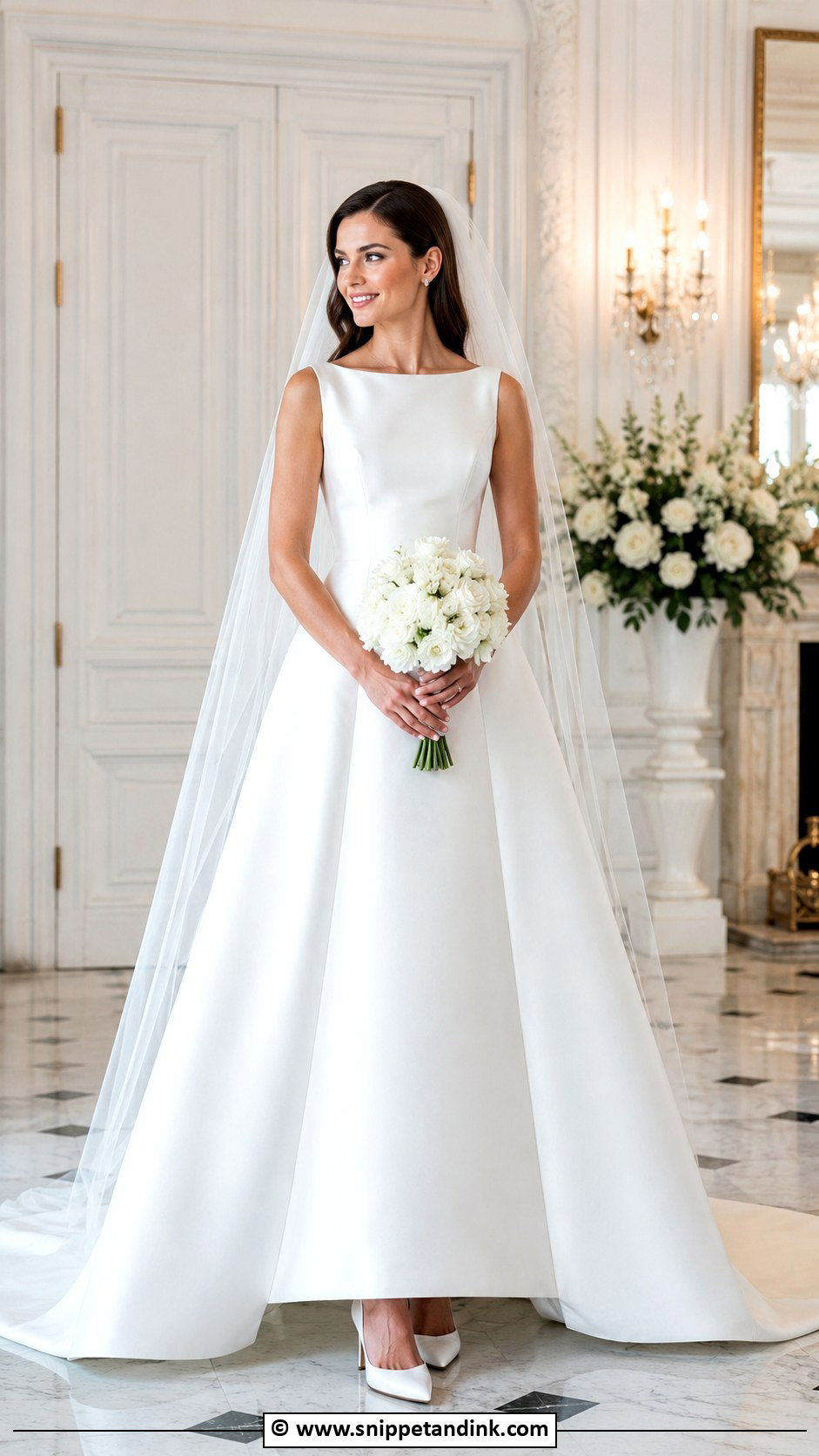 White Mikado Wedding Dress - Snippet and Ink - 35 White Wedding Dresses