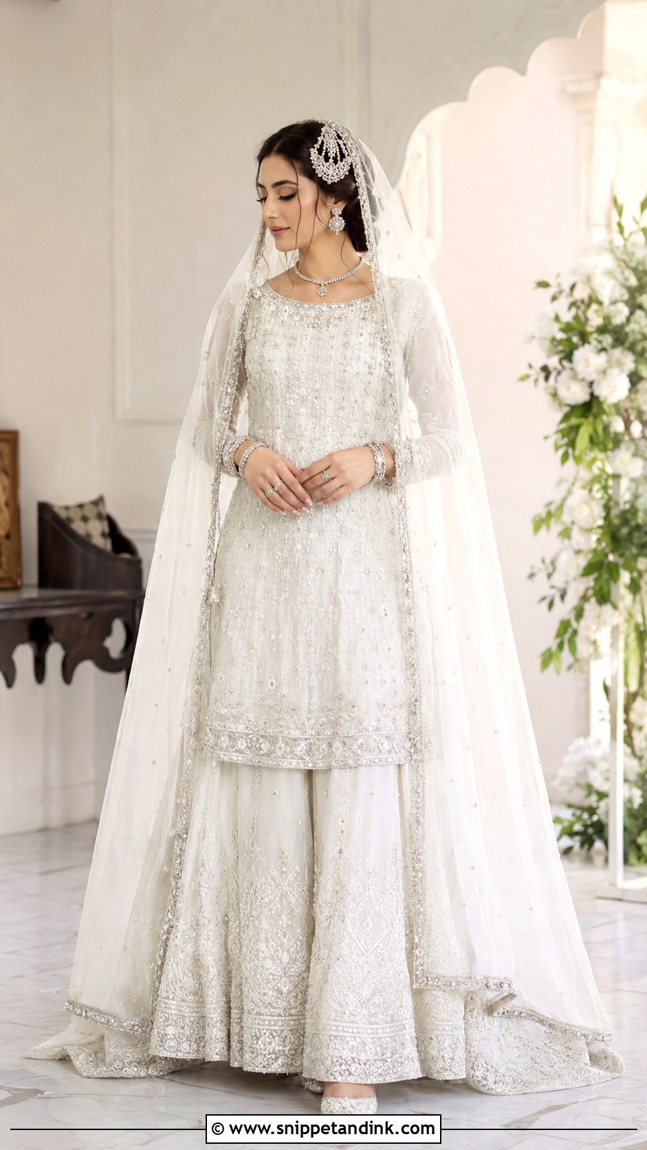 White Nikah Lehenga Dress - Snippet and Ink - 25 Nikah Dress Pakistani Brides Ideas