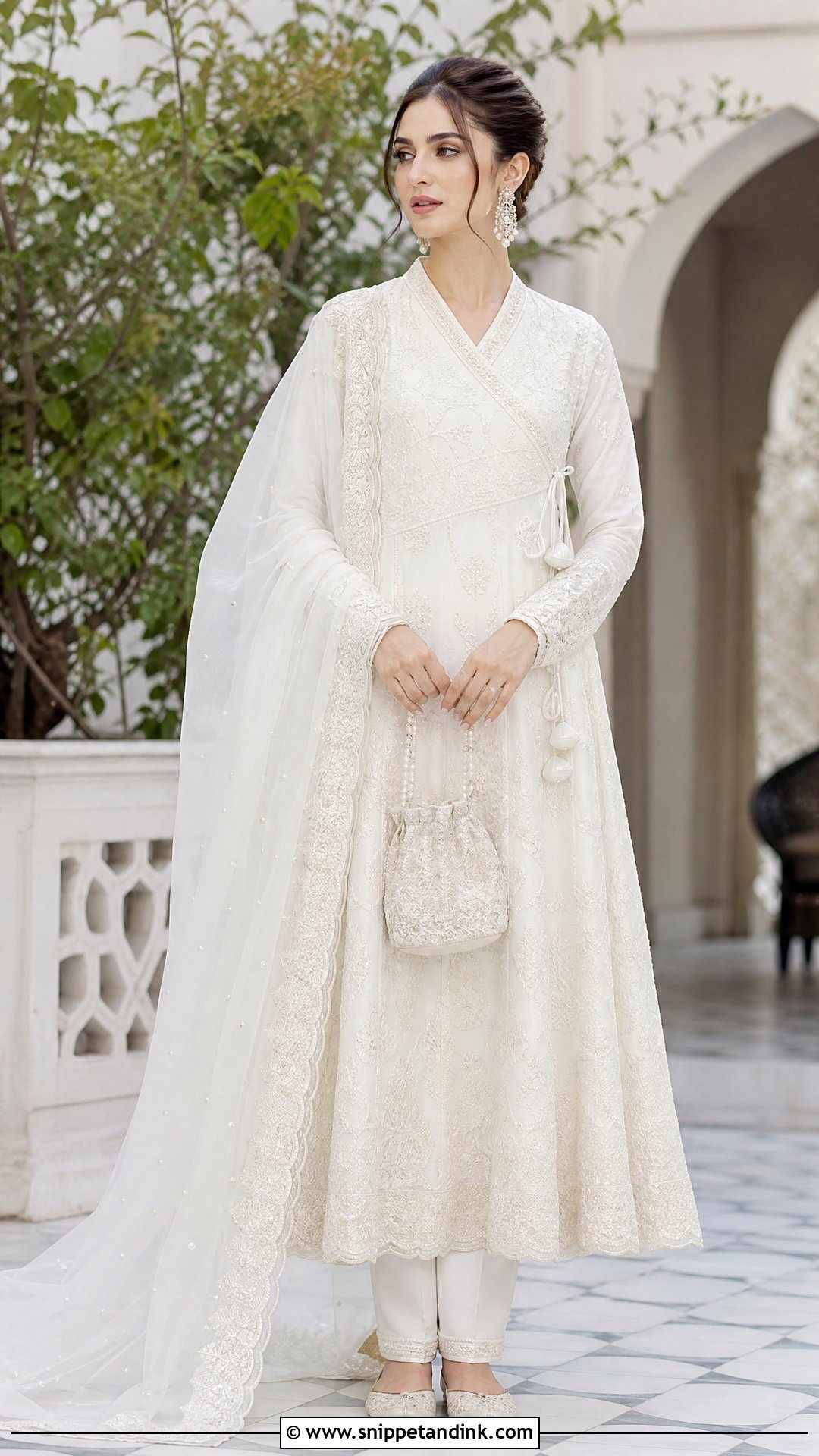 White Nikkah Angarkha Dress - Snippet and Ink - 20 Simple White Nikkah Dress Ideas