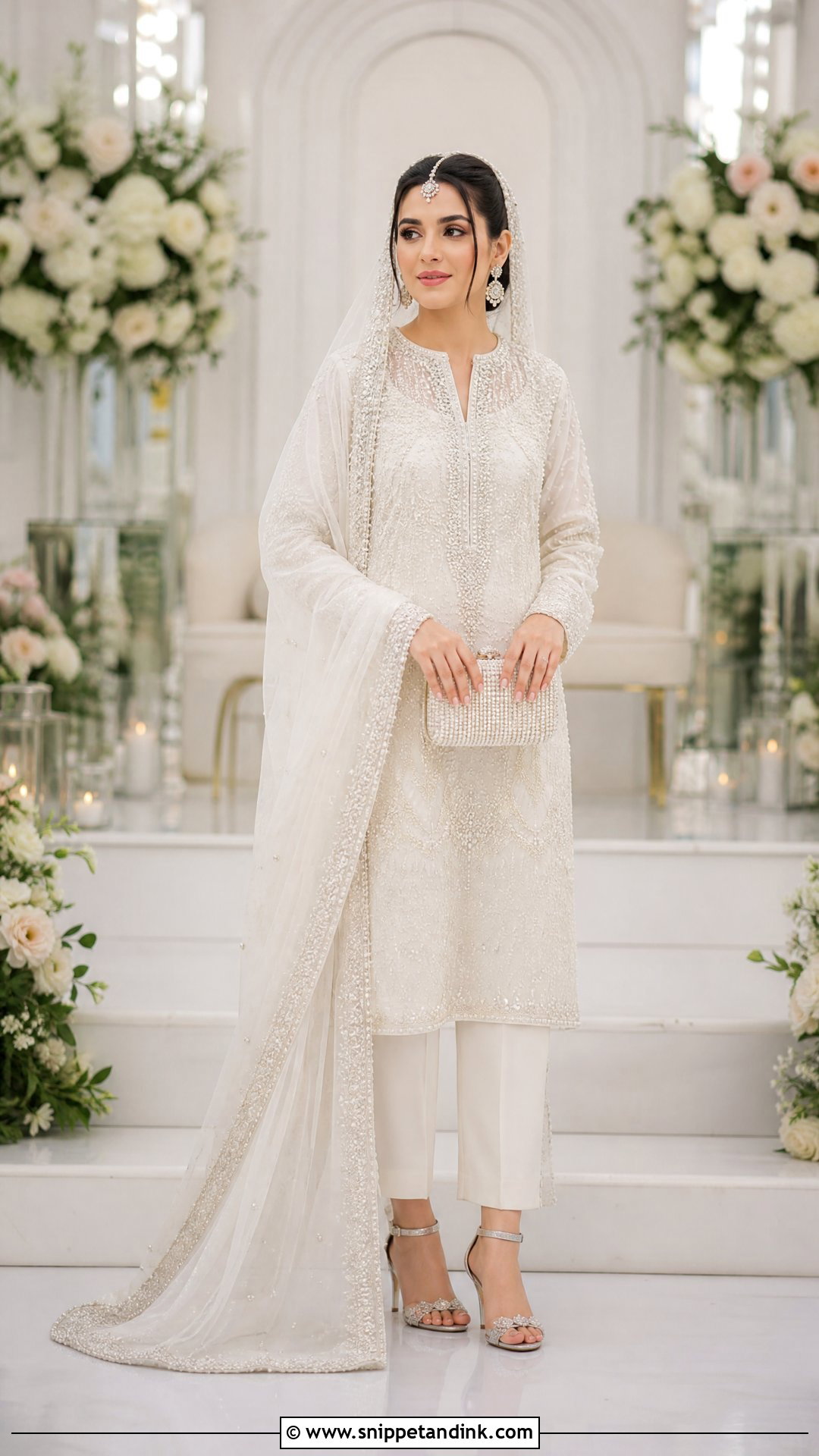 White Nikkah Pakistani Bridal Dress - Snippet and Ink - 20 Pakistani Dulhan Wedding Bride Dress Ideas