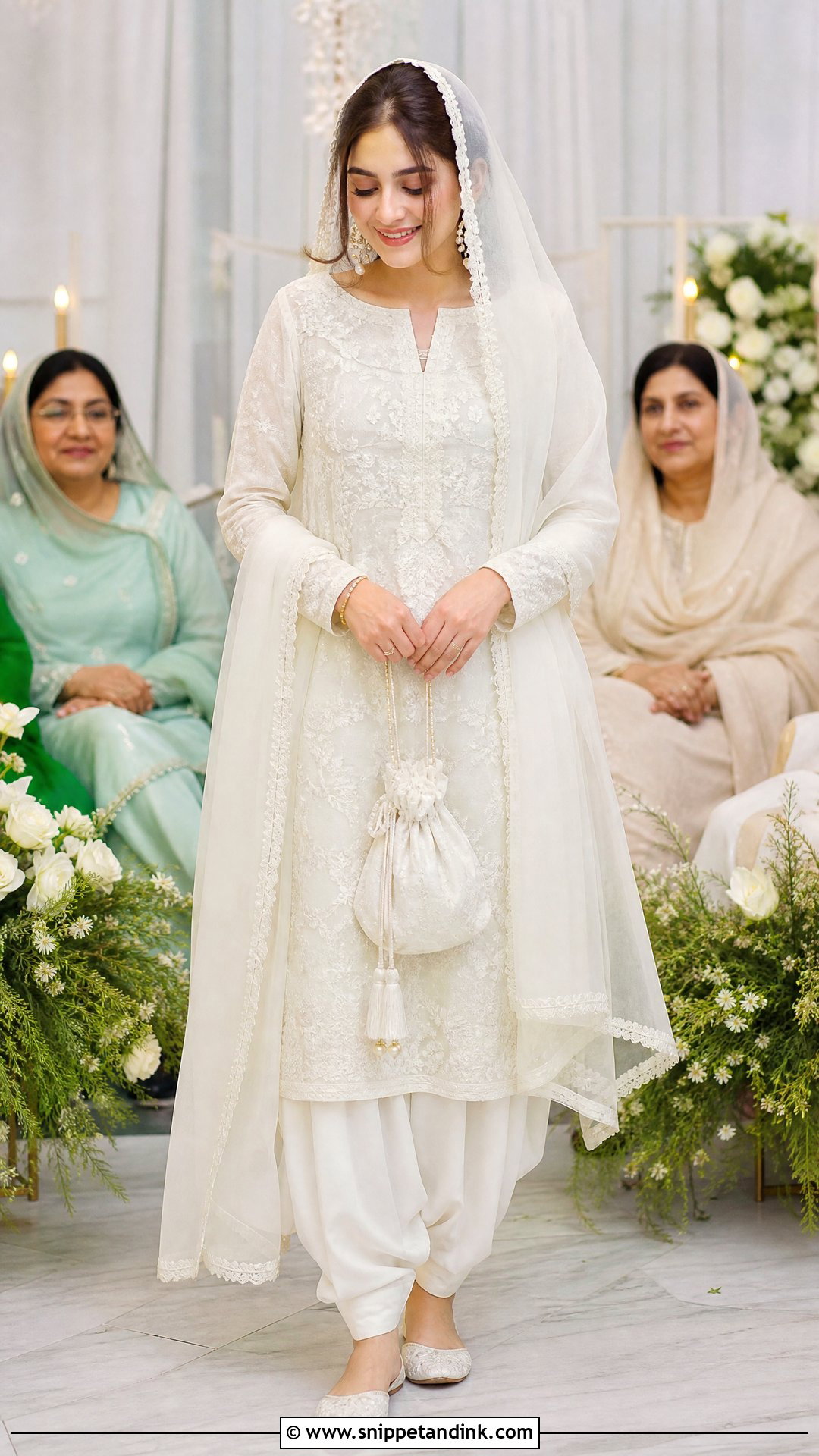 White Nikkah Salwar Kameez - Snippet and Ink - 20 Simple White Nikkah Dress Ideas