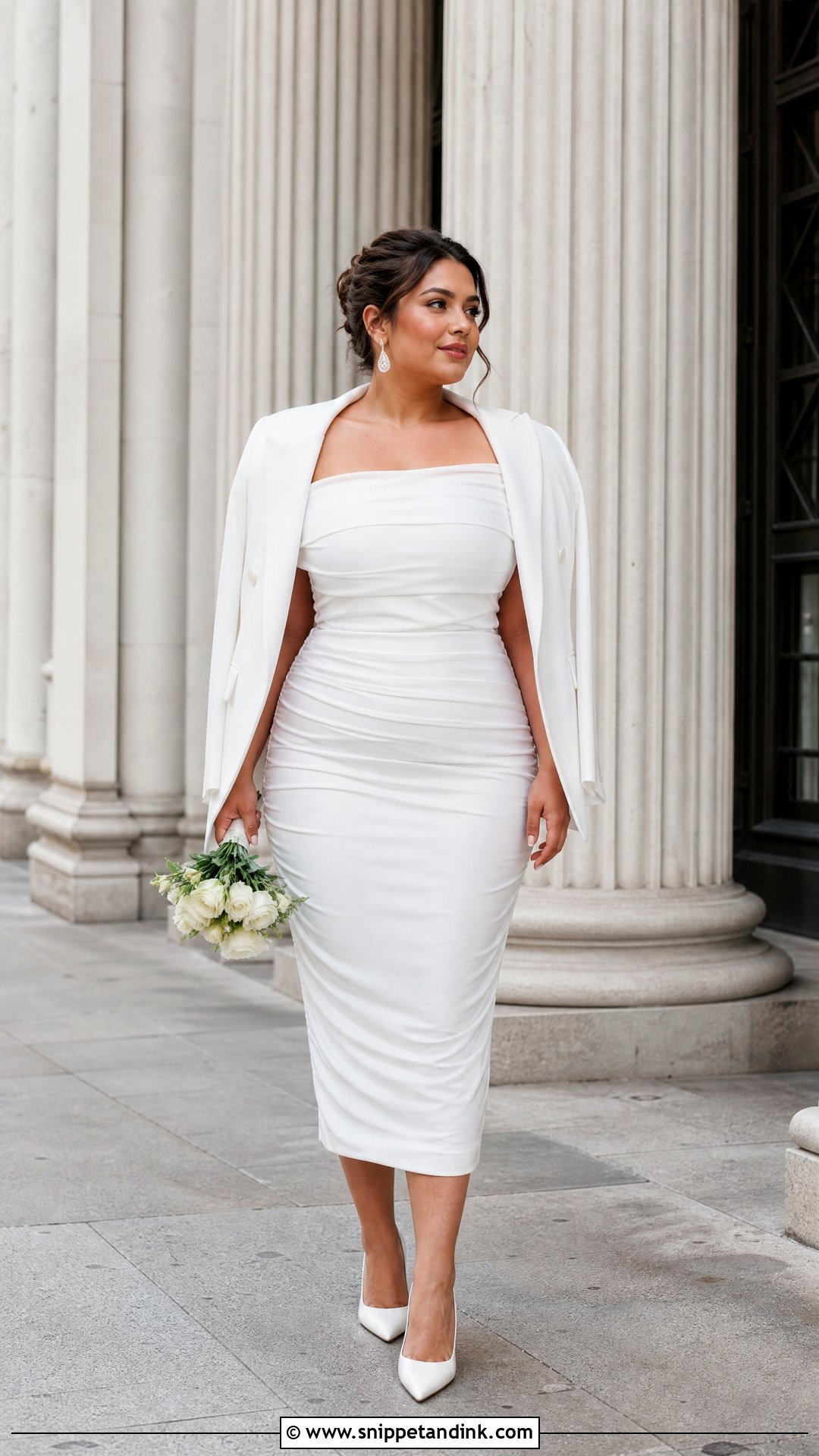 White Off the Shoulder Court Wedding Dress - Snippet and Ink - 20 White Court Wedding Dress Ideas