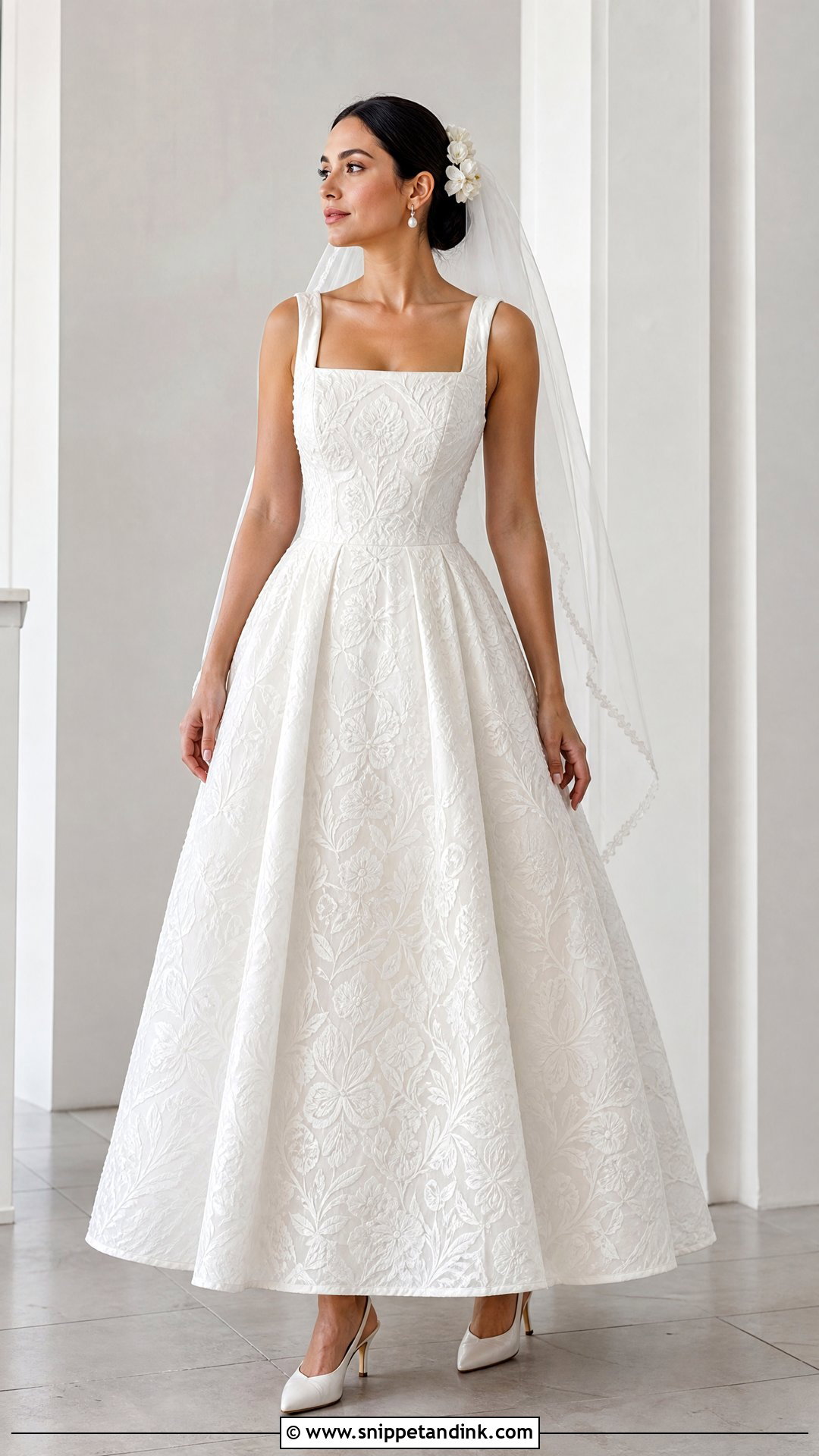 White On White Mexican Wedding Dress - Snippet and Ink - 25 Embroidered Mexican Wedding Dress Ideas