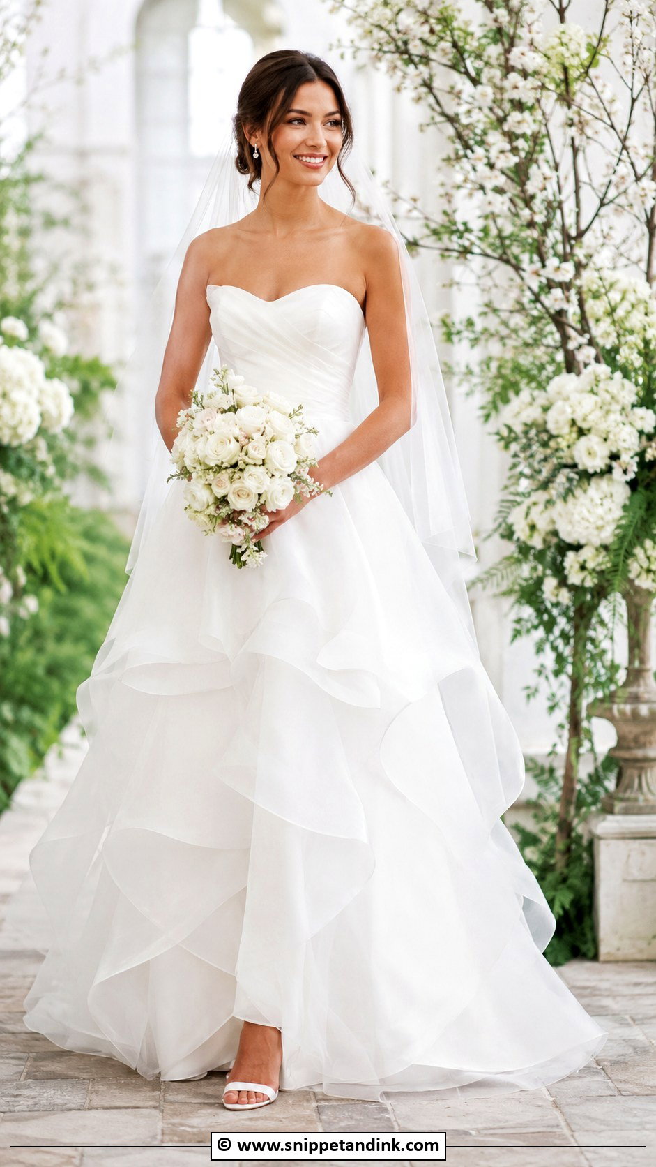 White Organza Wedding Dress - Snippet and Ink - 35 White Wedding Dresses