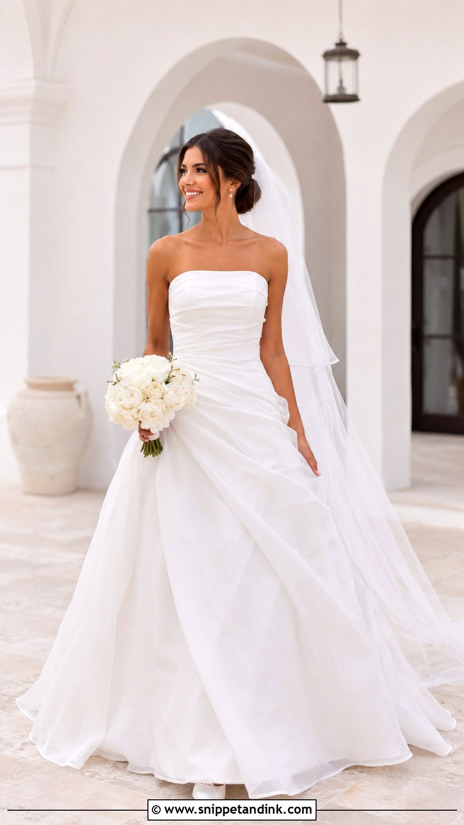 White Organza Wedding Gown - Snippet and Ink - 25 White Wedding Gowns
