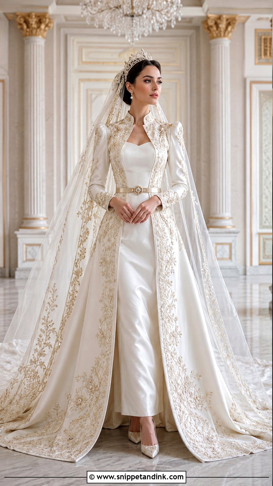 White Ottoman Inspired Wedding Gown - Snippet and Ink - 20 Traditional Turkish Wedding Dress Ideas