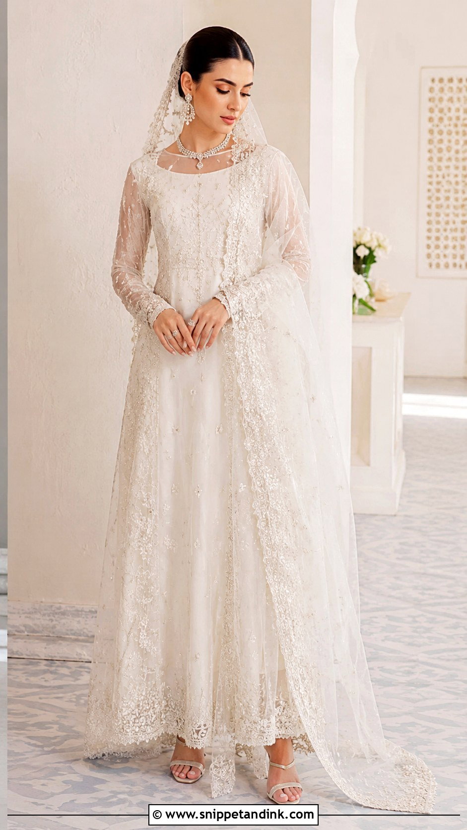 White Pakistani Bridal Dress - Snippet and Ink - 25 Pakistani Bride Dress Ideas