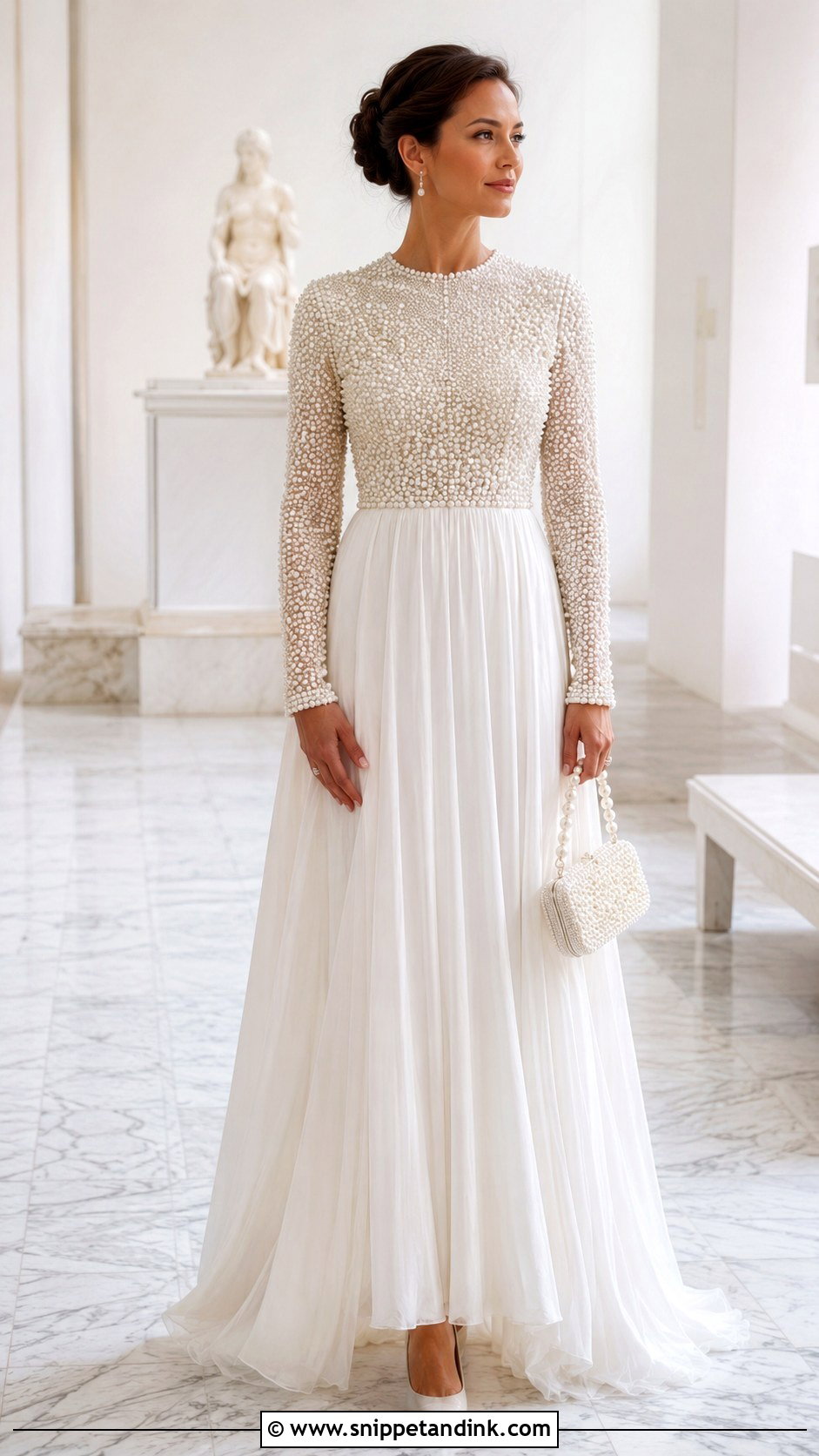 White Pearl Empress Gown - Snippet and Ink - 20 Empress Dress Gowns
