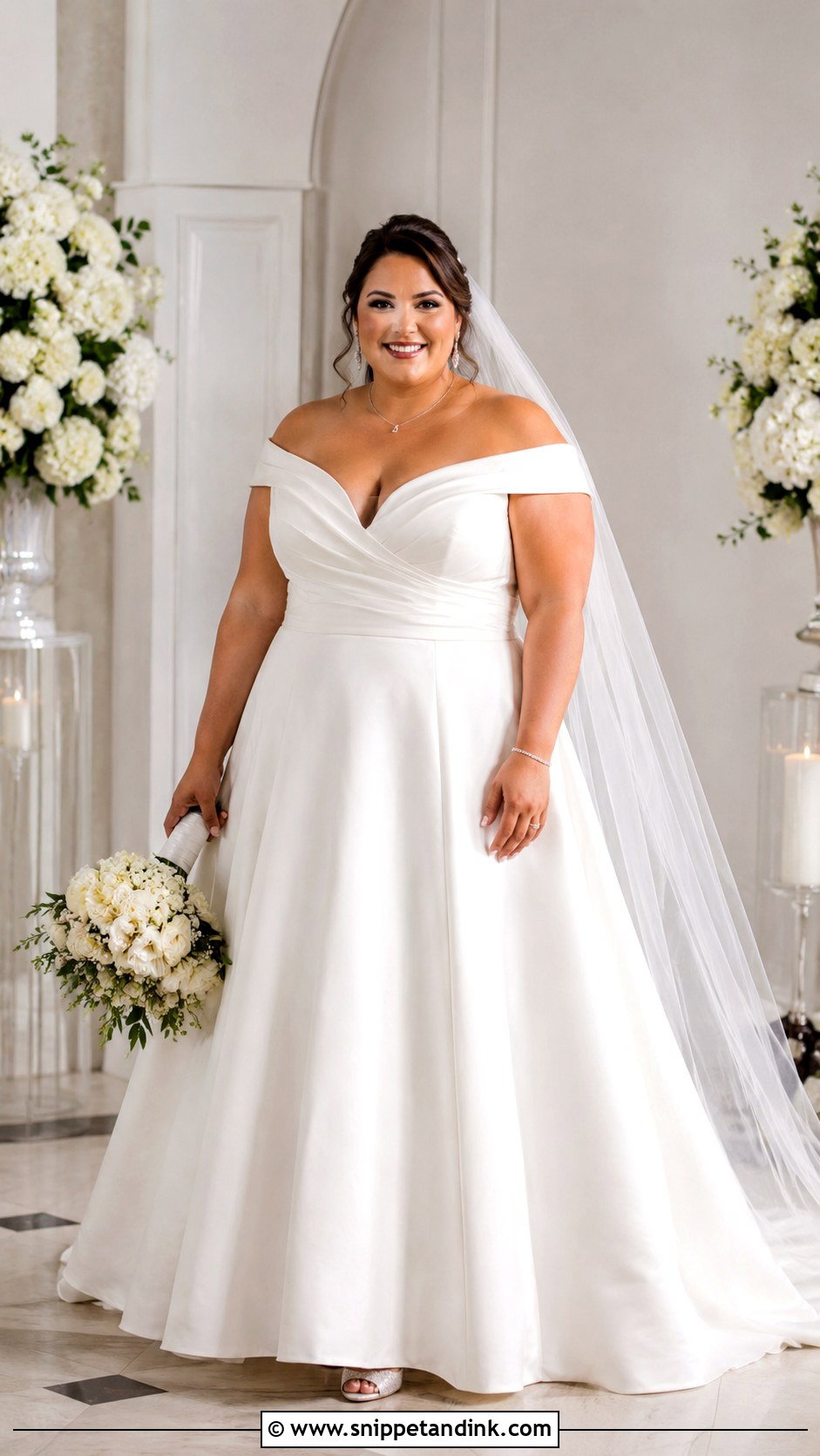 White Plus Size Bride Dress - Snippet and Ink - 25 White Bride Dress Ideas
